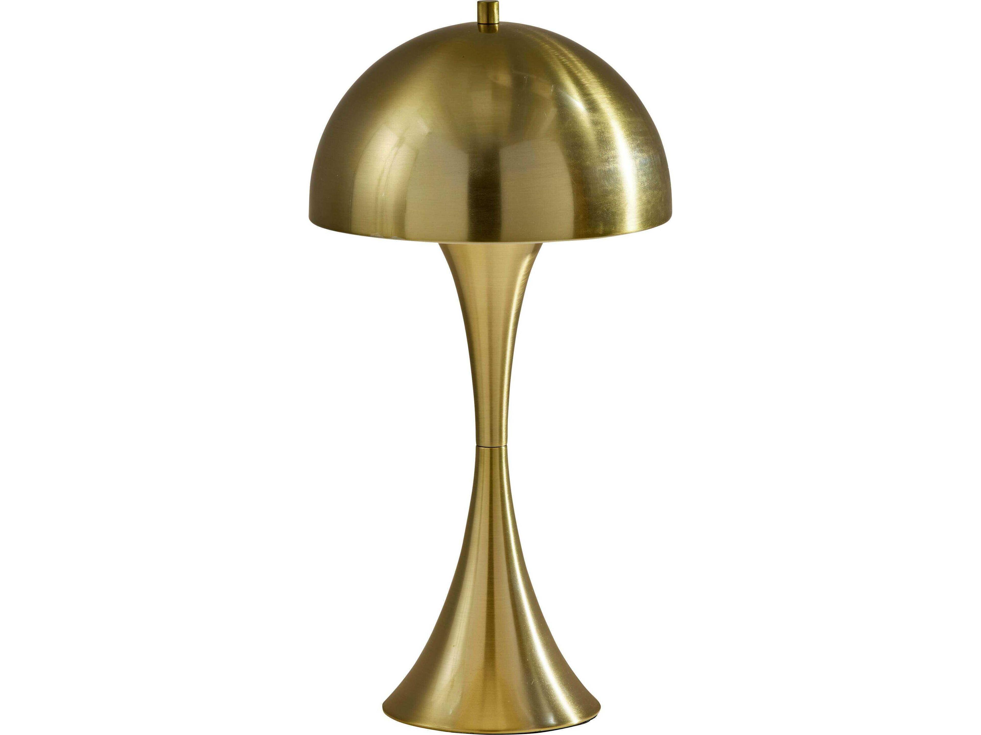 Adesso Lennon Antique Brass Brushed Steel Metal Table Lamp