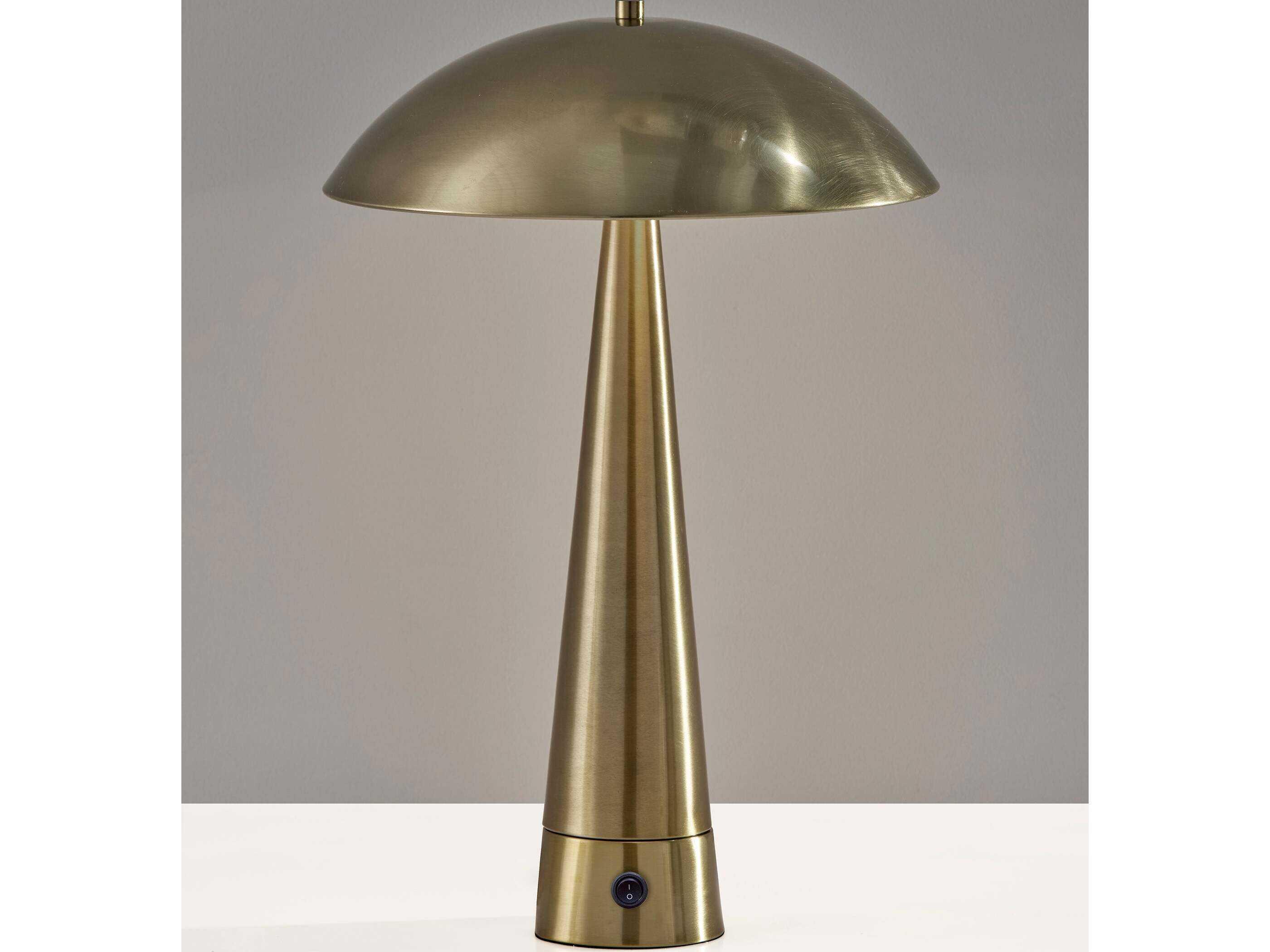 Adesso Vortex Antique Brass Table Lamp