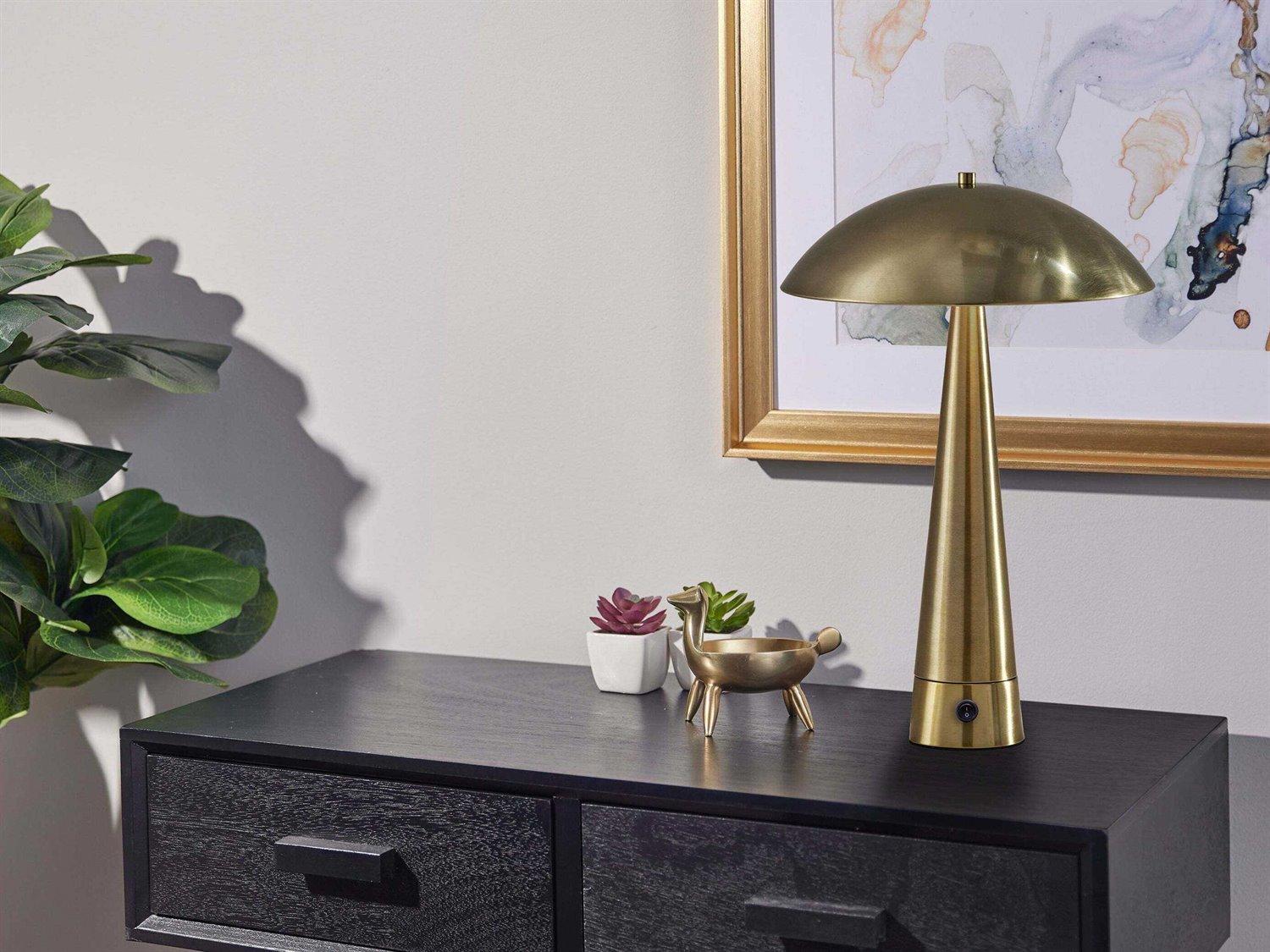 Adesso Vortex Antique Brass Table Lamp