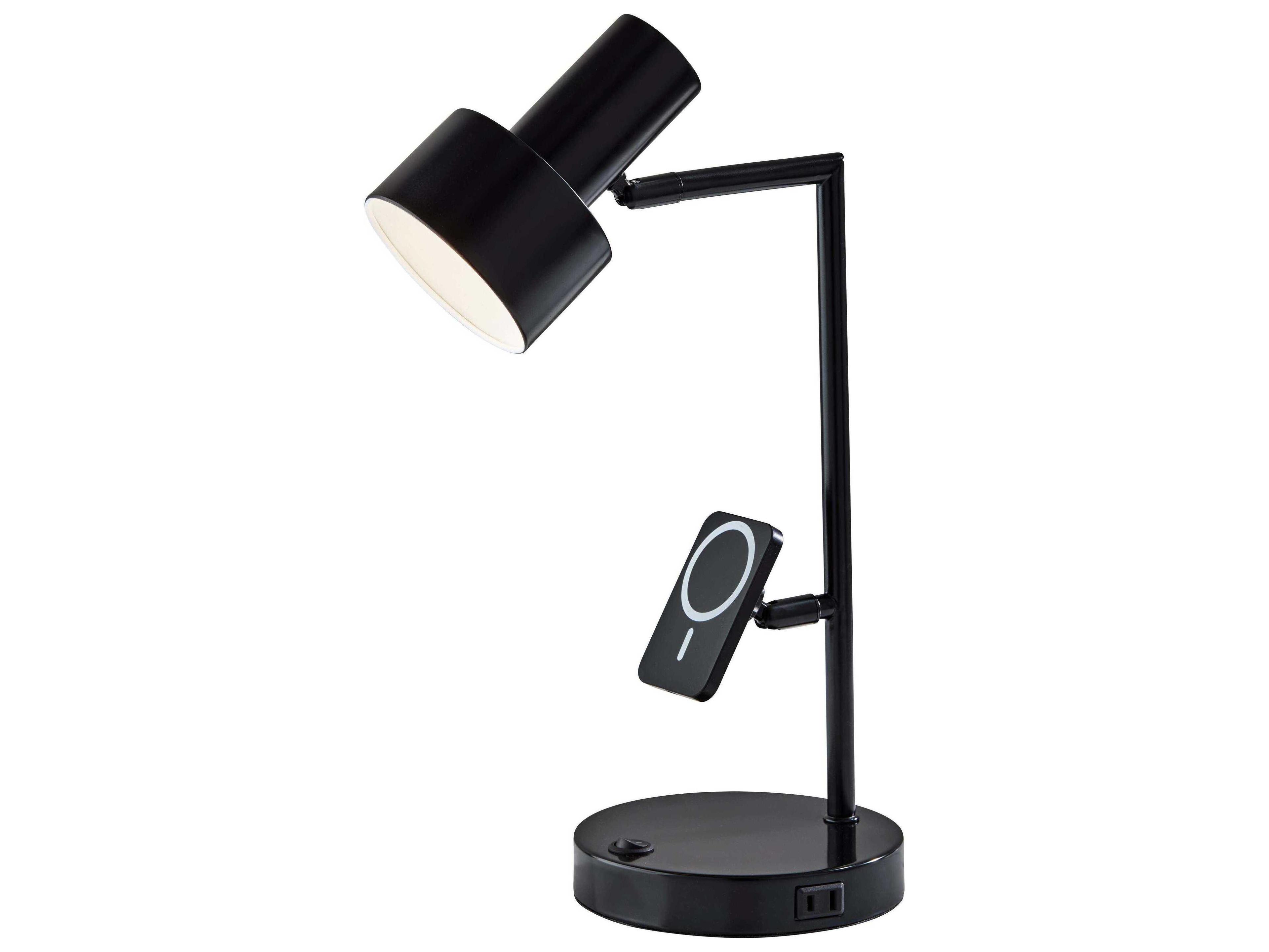 Adesso Rowe Black Metal Desk Lamp
