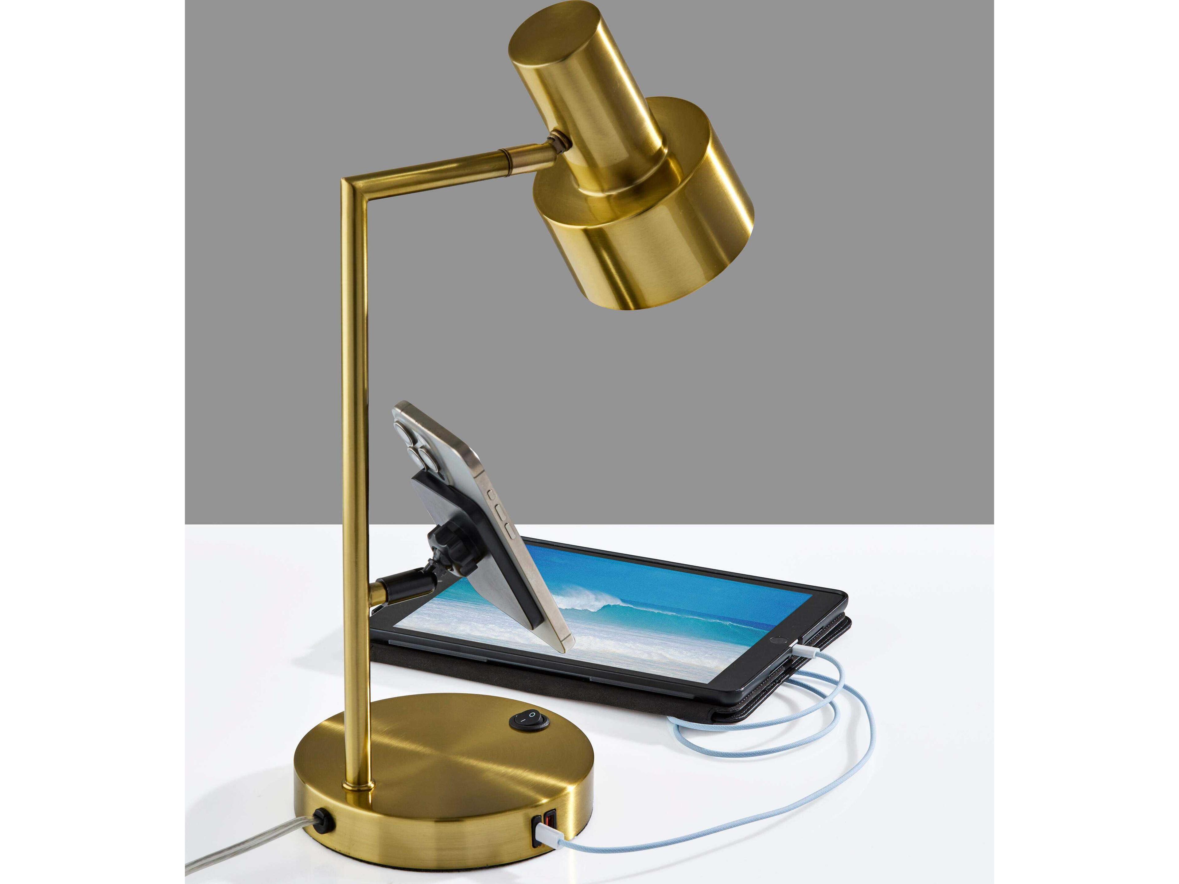 Adesso Rowe Antique Brass Desk Lamp