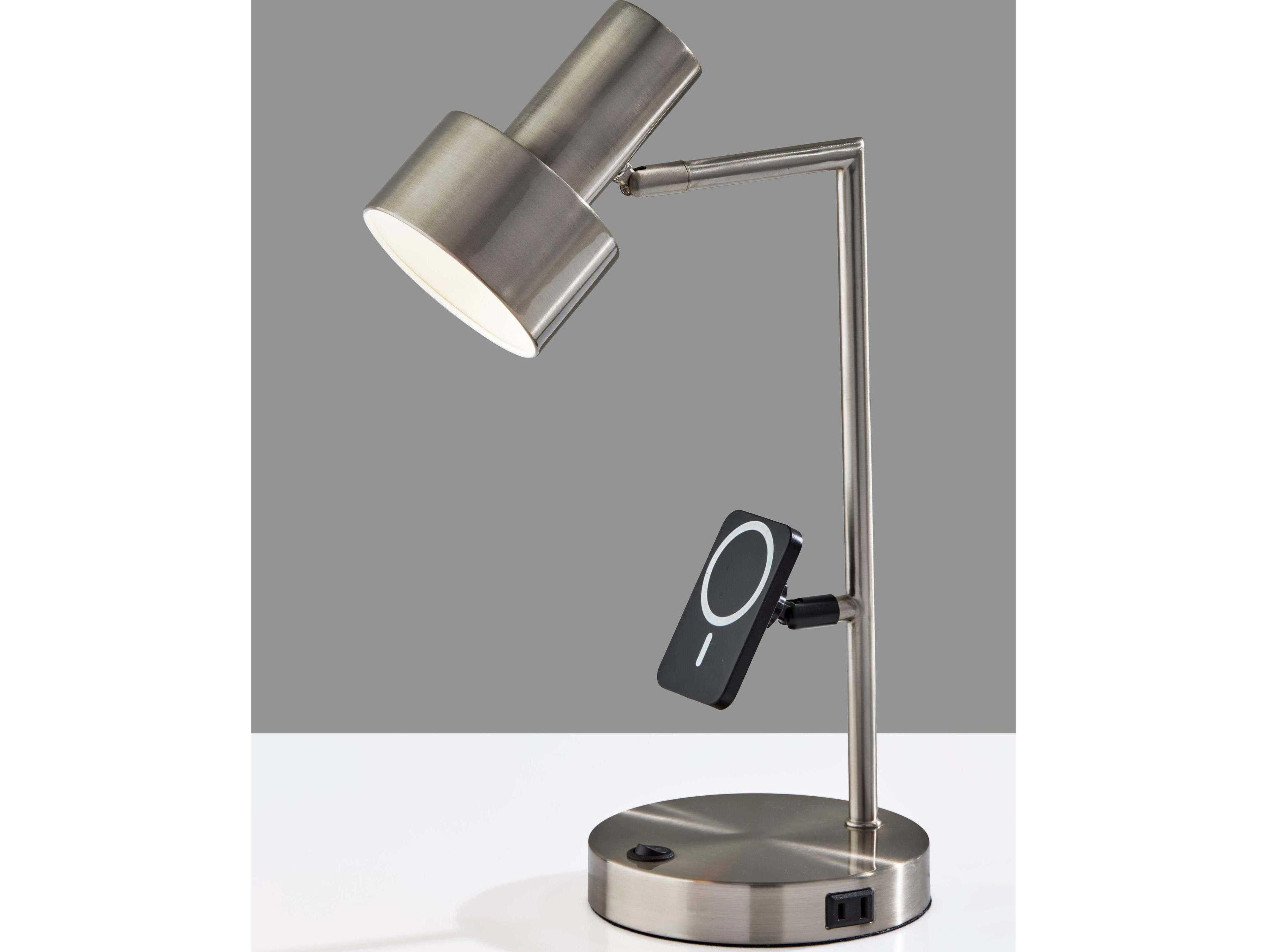 Adesso Rowe Brushed Steel Desk Lamp
