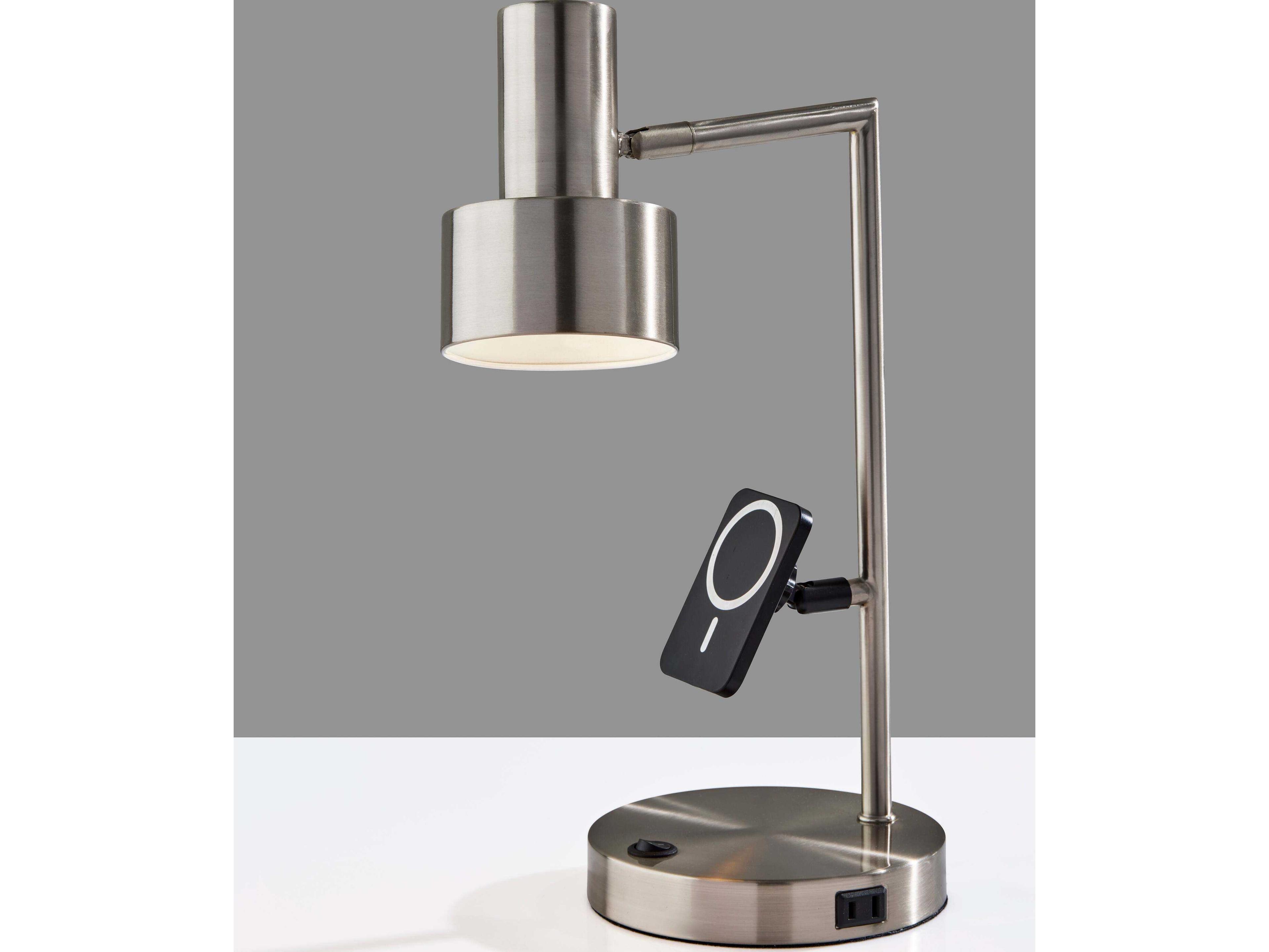 Adesso Rowe Brushed Steel Desk Lamp