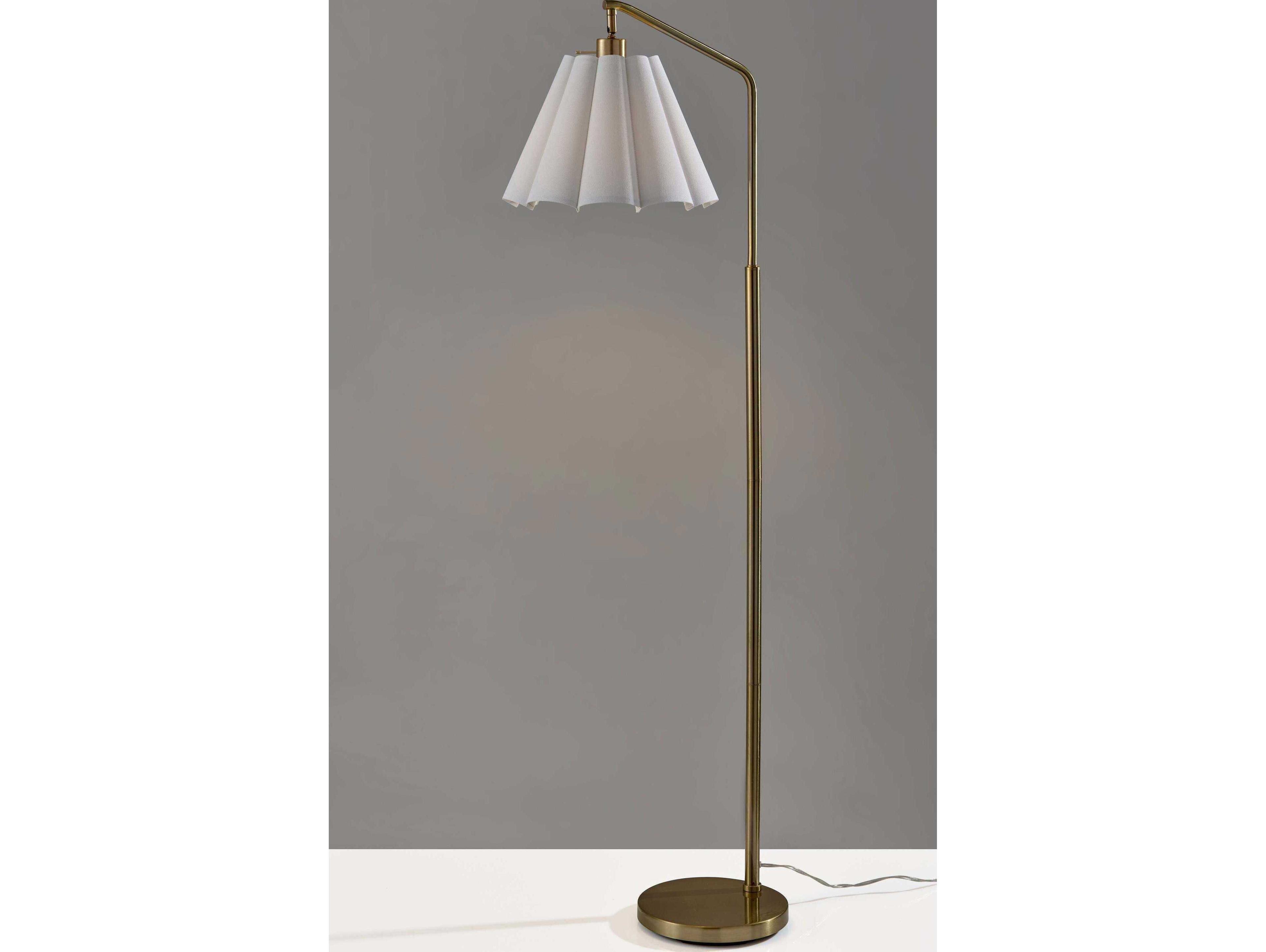 Adesso Lyra Antique Brass Floor Lamp
