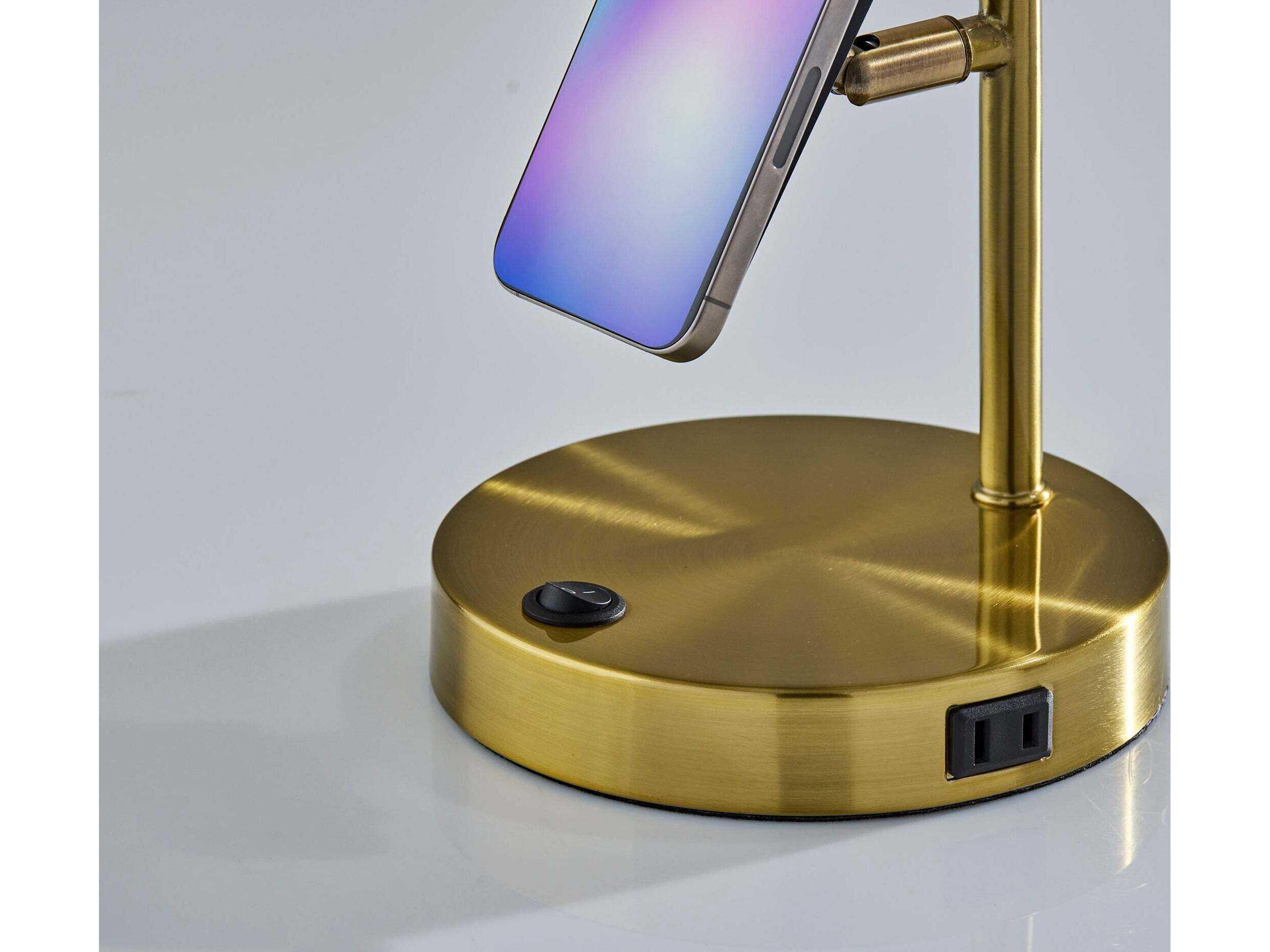 Adesso Wyatt Antique Brass Desk Lamp