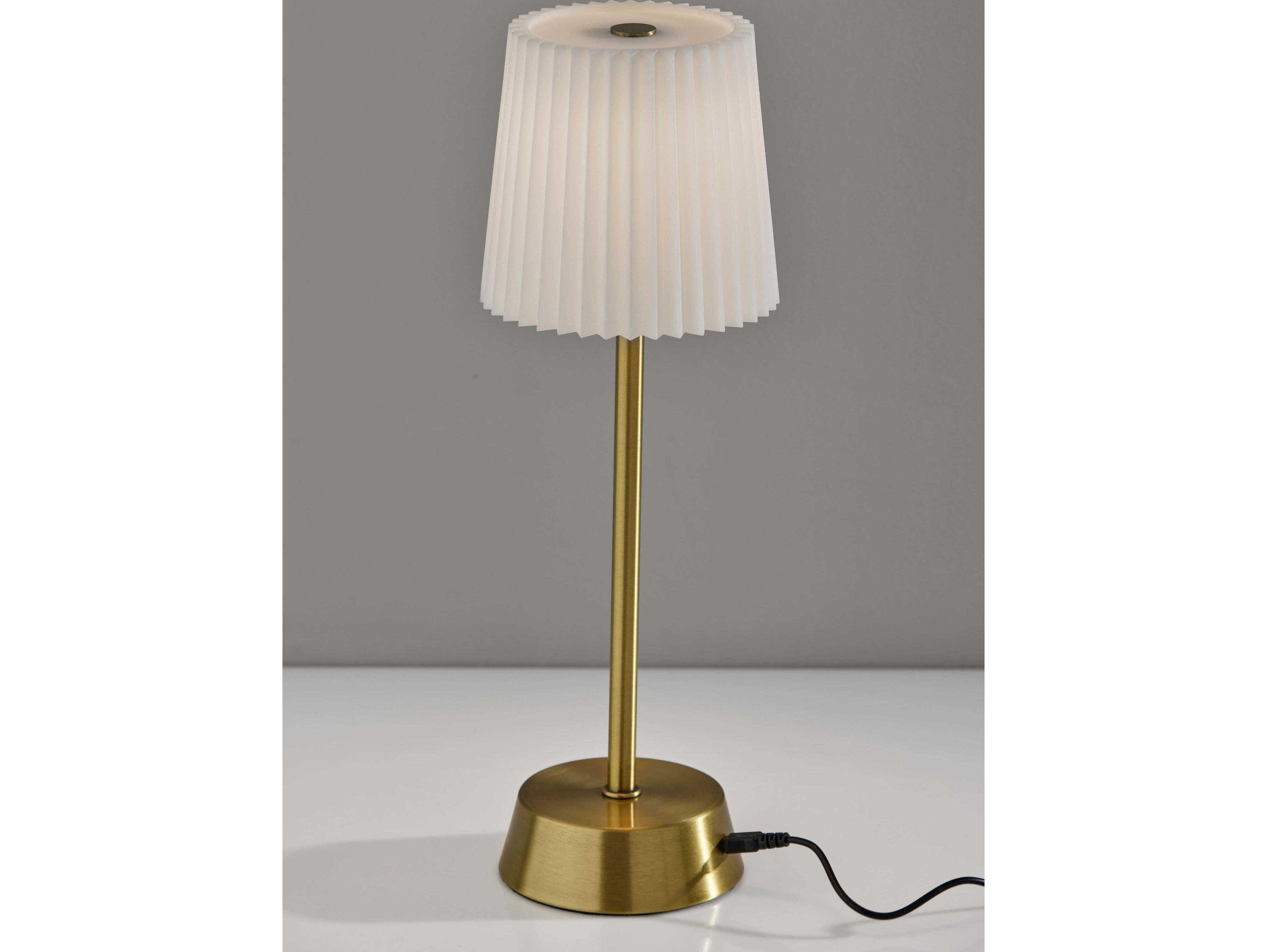 Adesso Bobby Antique Brass Table Lamp