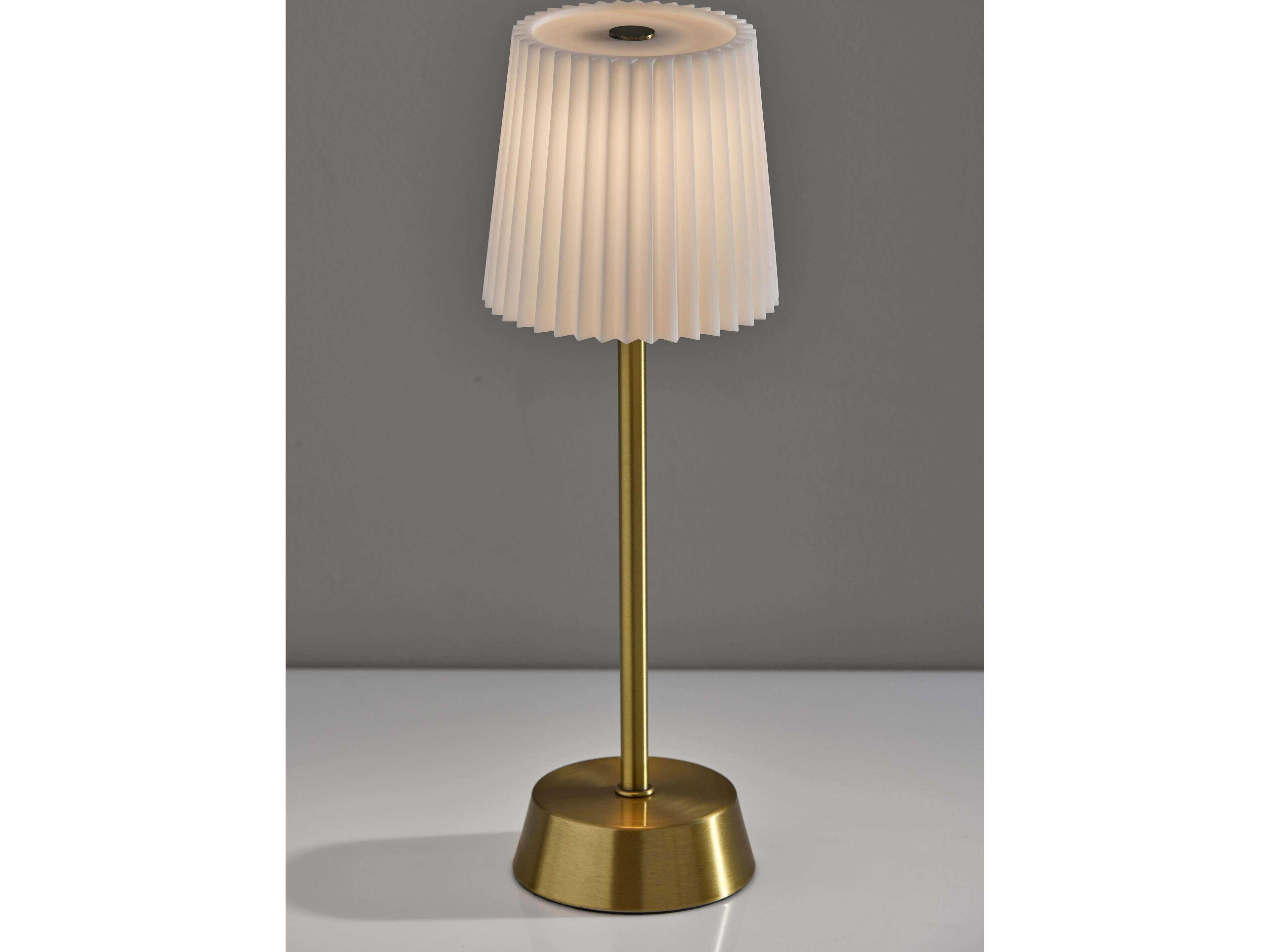 Adesso Bobby Antique Brass Table Lamp