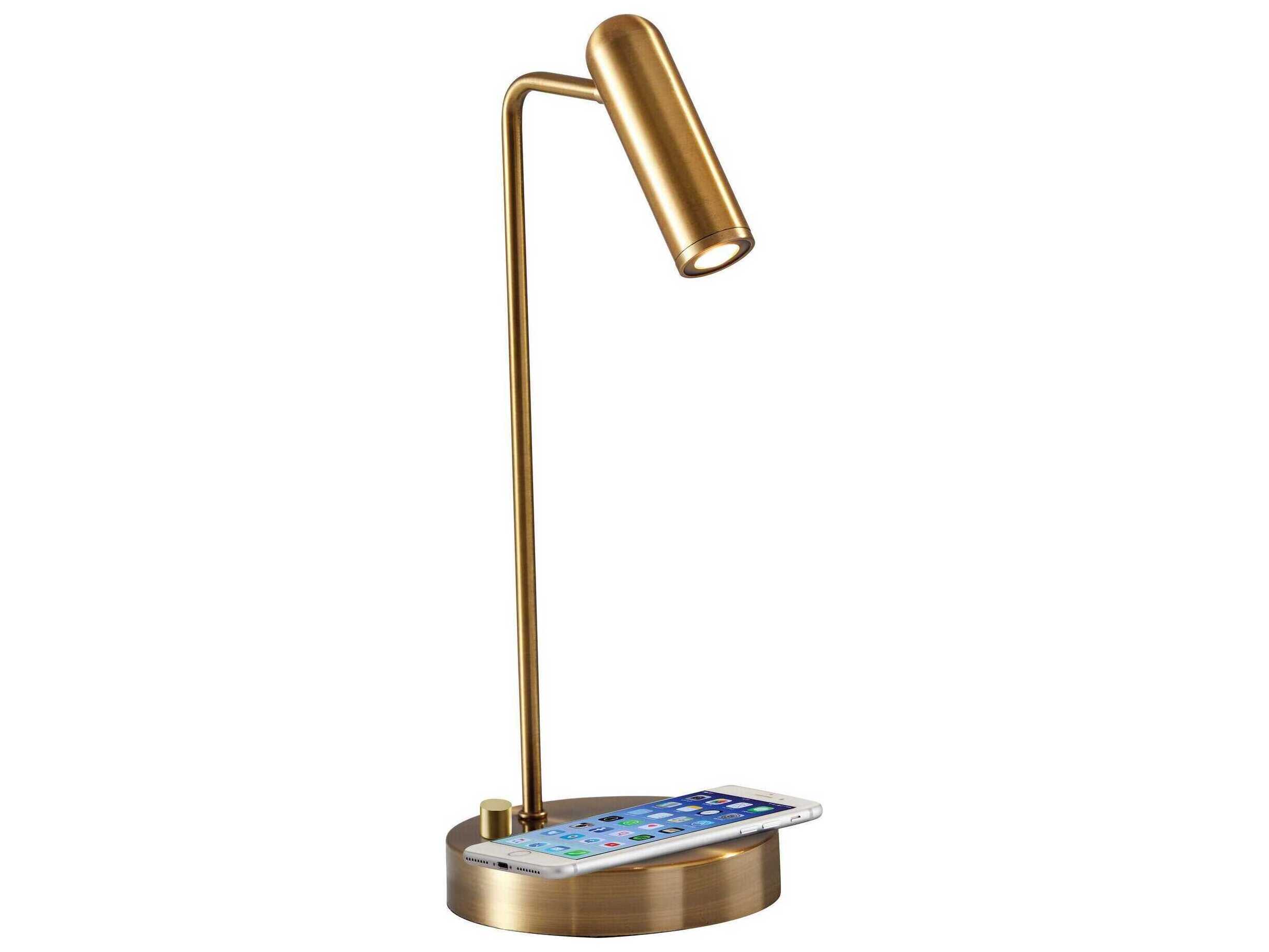 Adesso Kaye Antique Brass Desk Lamp