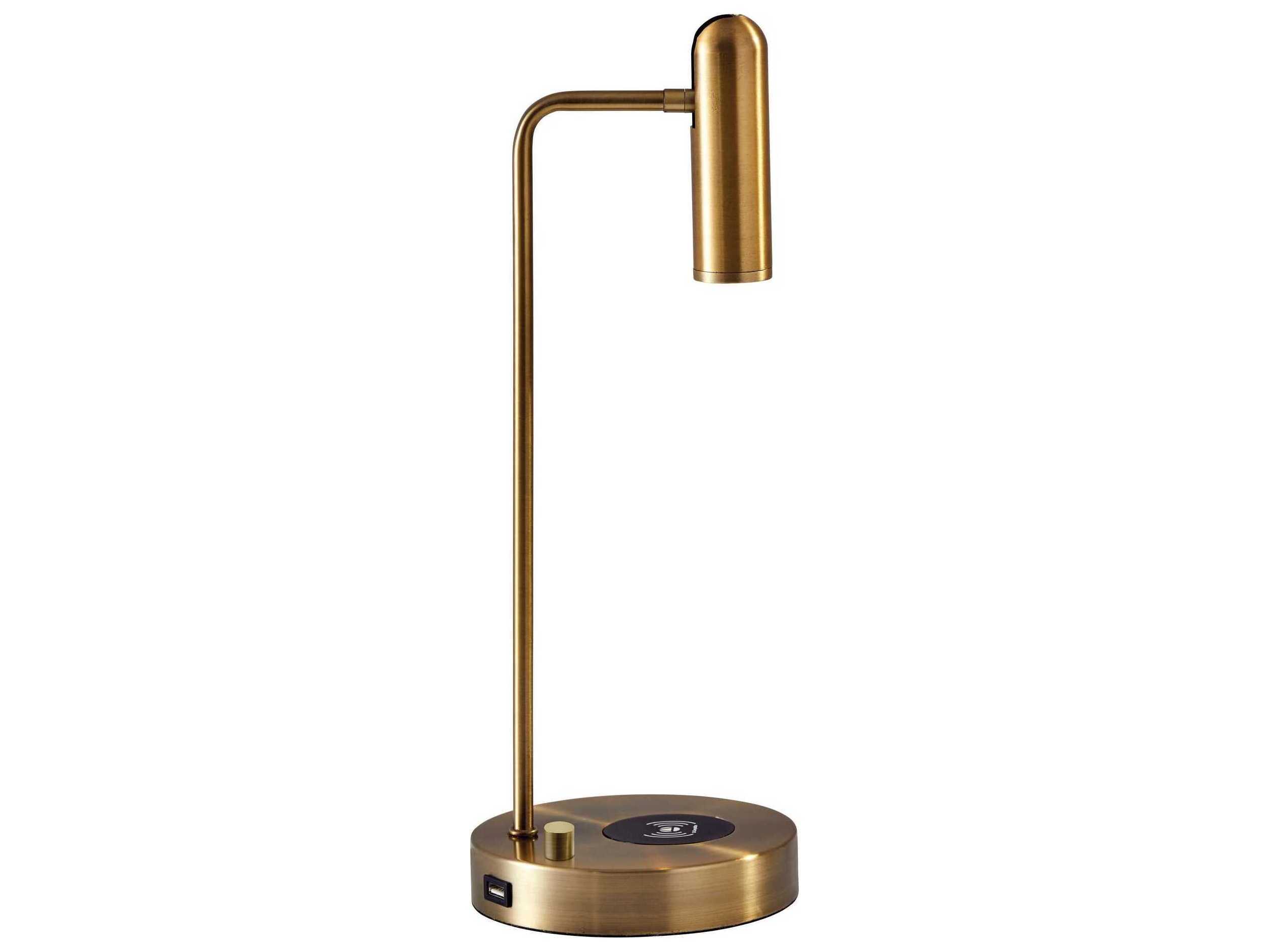 Adesso Kaye Antique Brass Desk Lamp