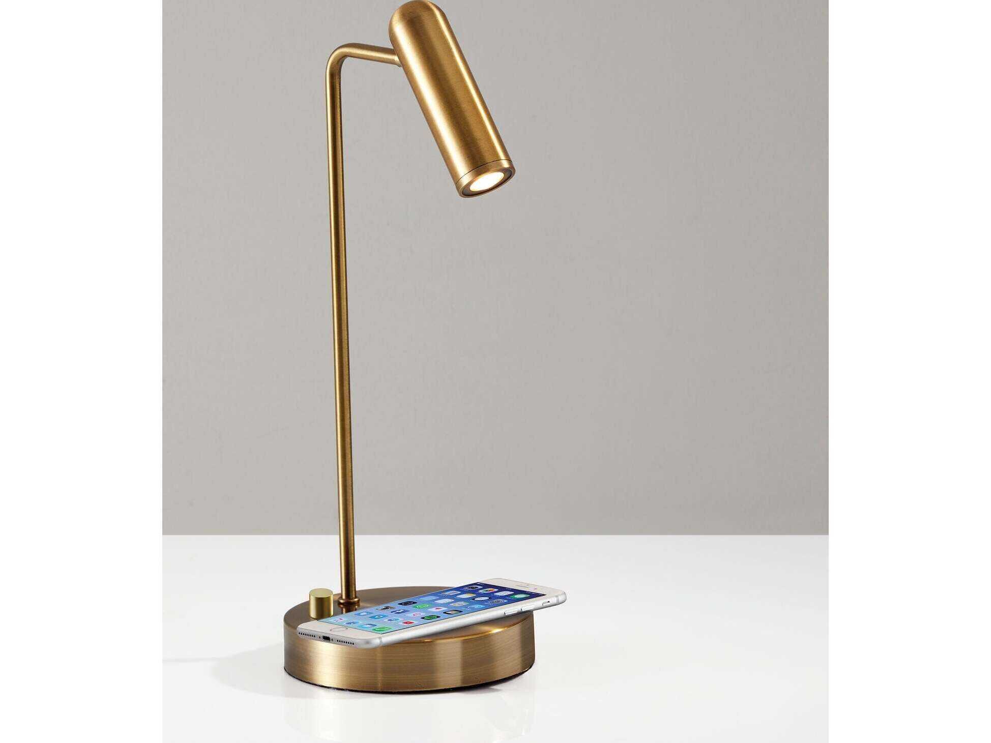 Adesso Kaye Antique Brass Desk Lamp