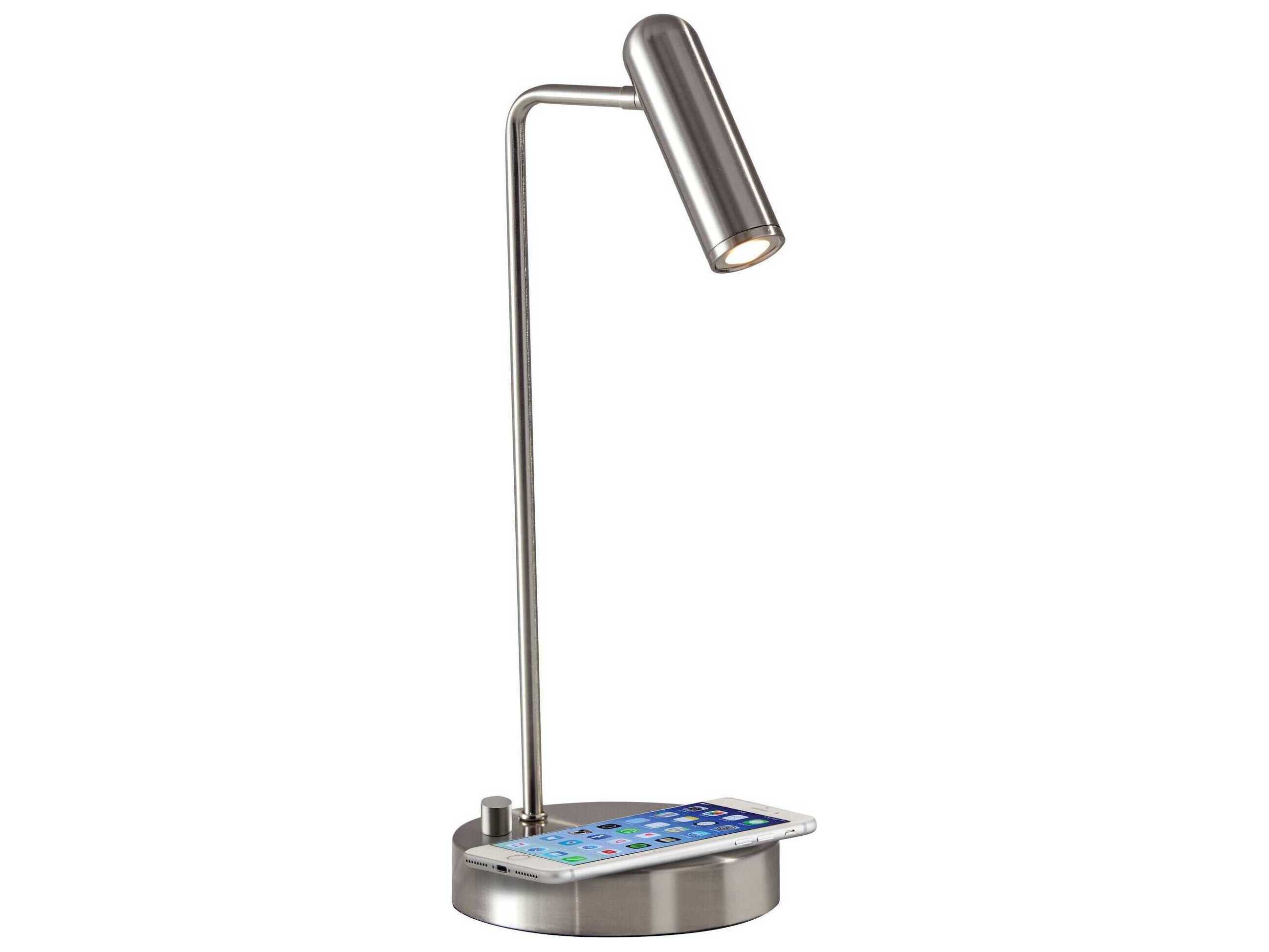 Adesso Kaye Brushed Steel Desk Lamp