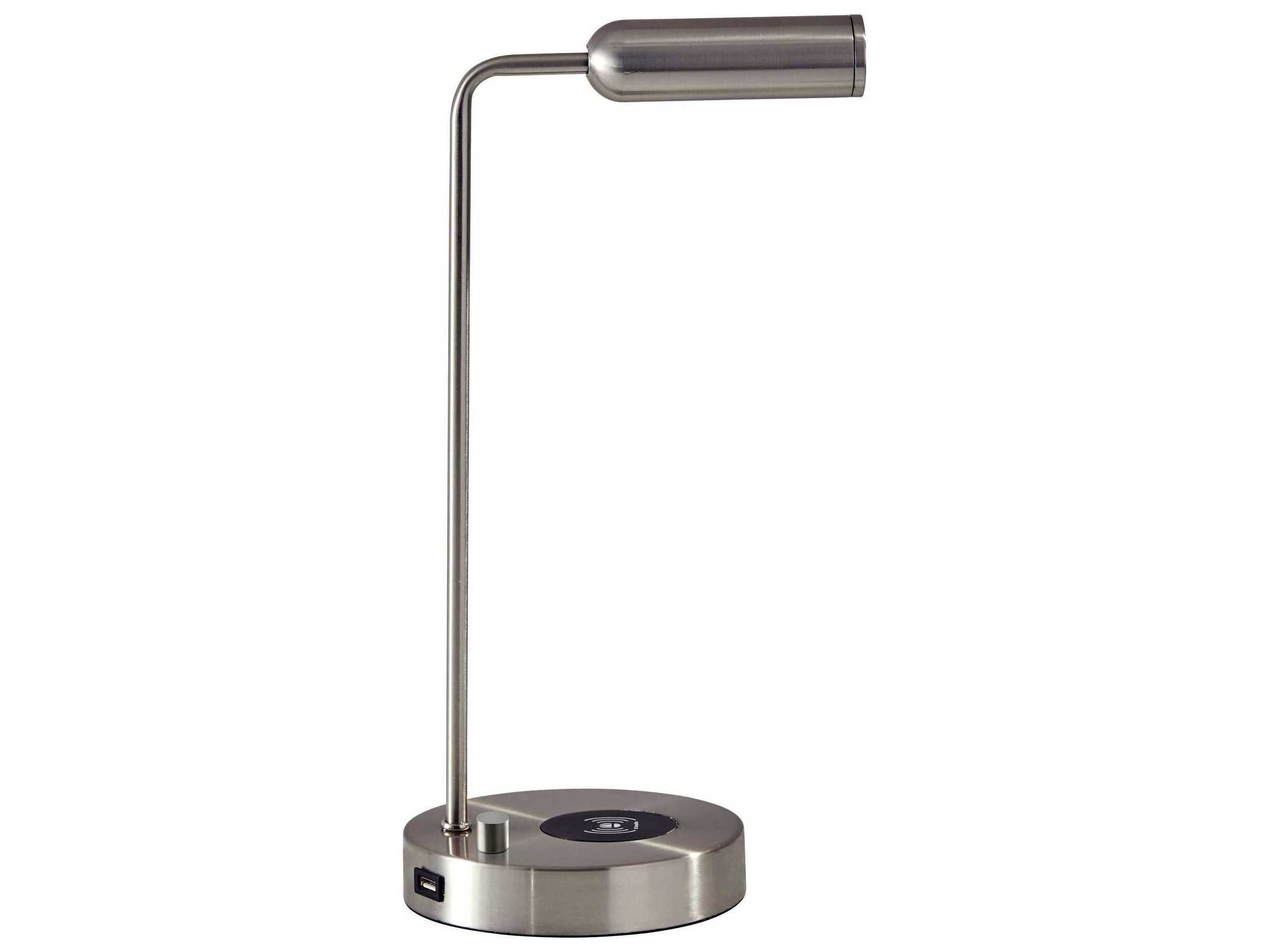 Adesso Kaye Brushed Steel Desk Lamp