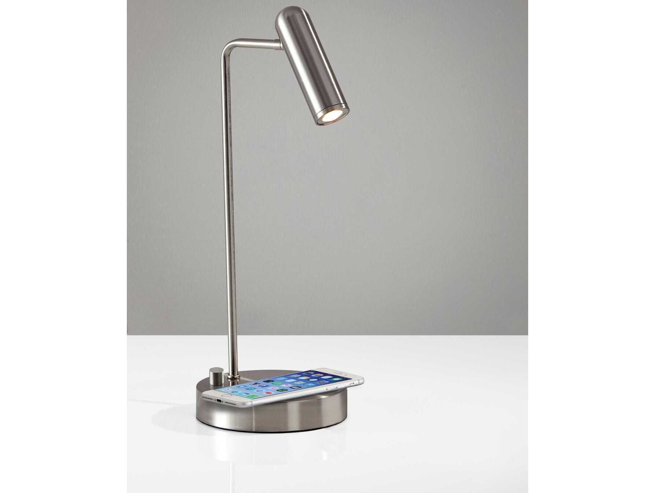 Adesso Kaye Brushed Steel Desk Lamp