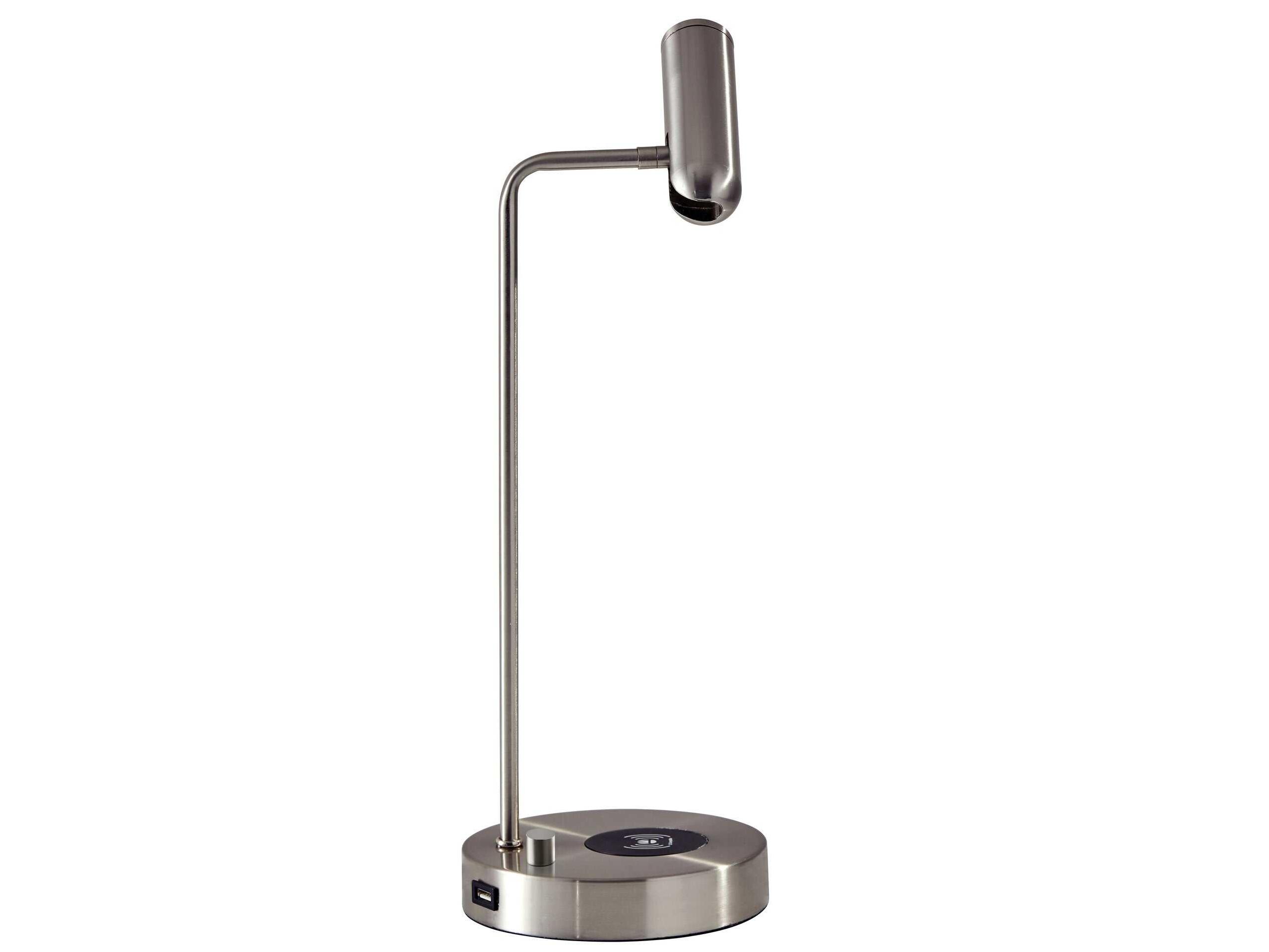 Adesso Kaye Brushed Steel Desk Lamp