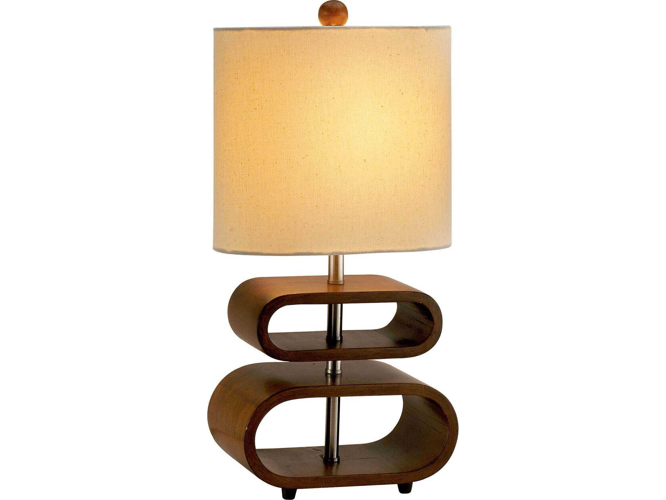 Adesso Rhythm Walnut Coarse Weave Natural Oval Wood Table Lamp