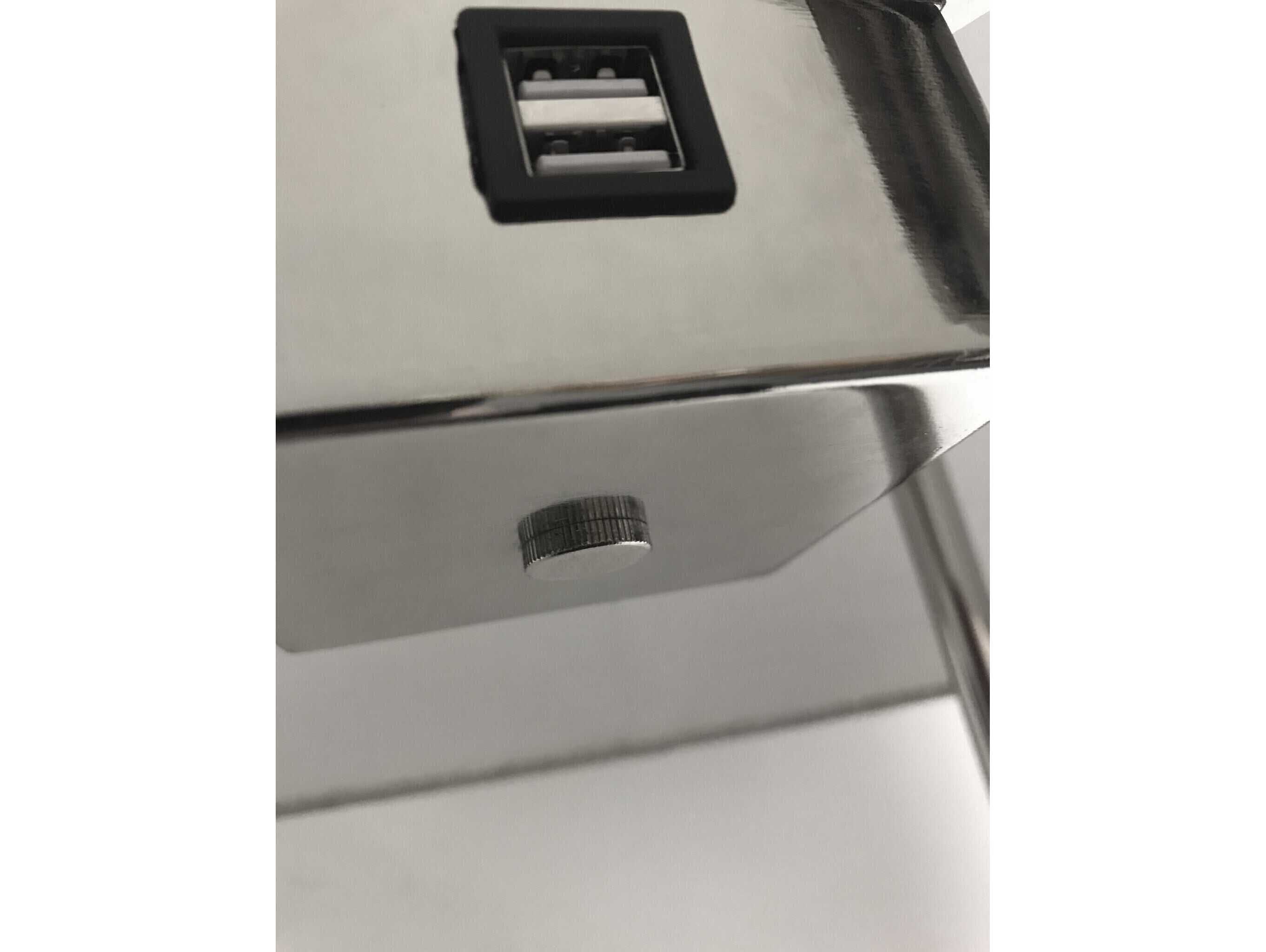 Adesso Henry Brushed Steel Walnut Poplar Light Natural Textured Fabric Floor Lamp