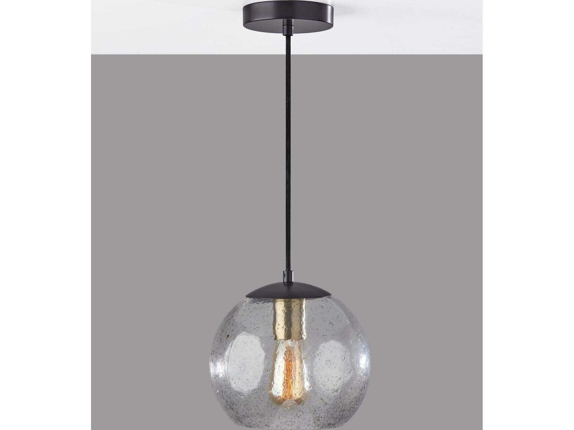 Adesso Edie Dark Bronze Brass Globe Mini Pendant