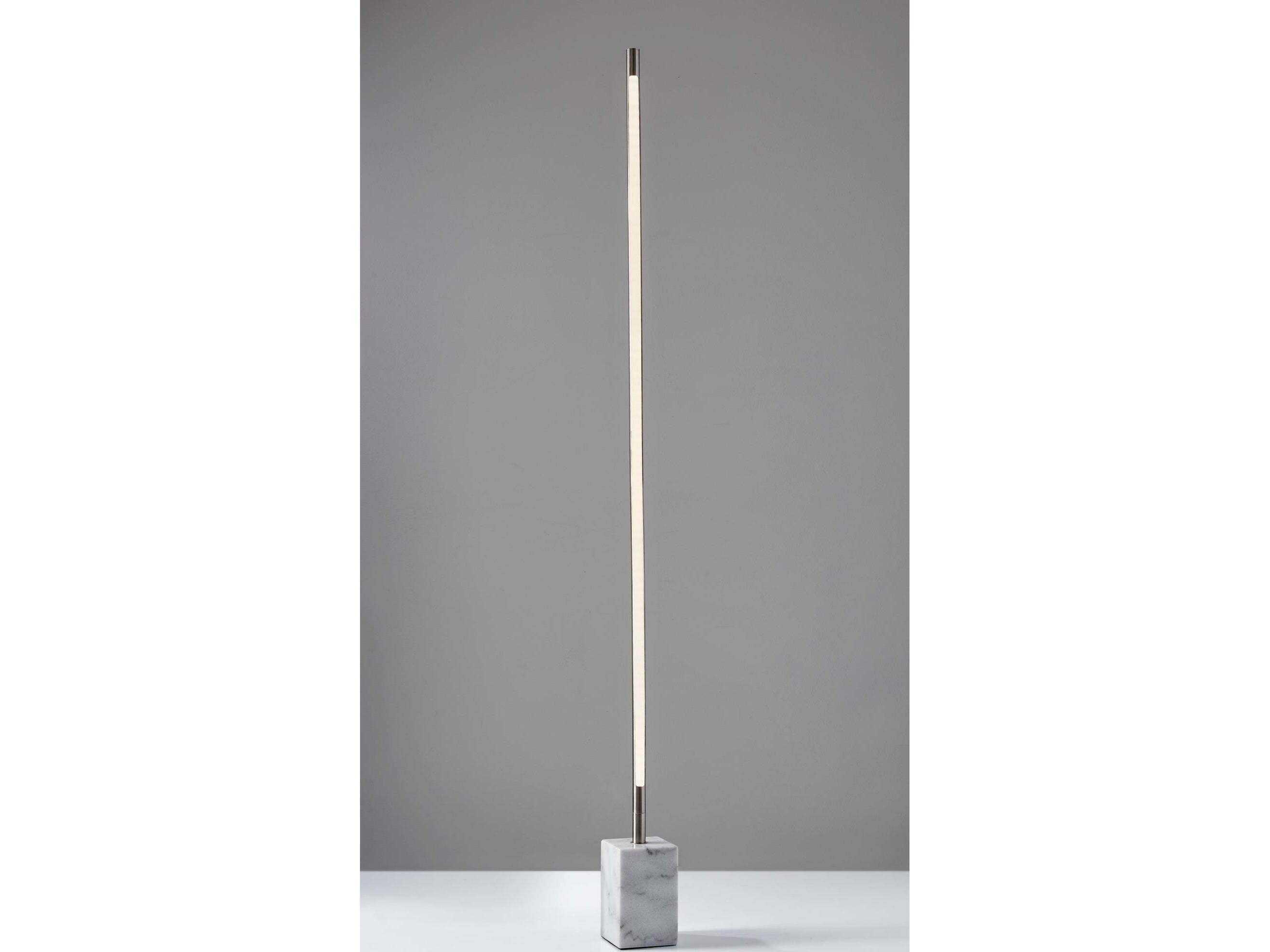 Adesso Felix Brushed Steel Floor Lamp