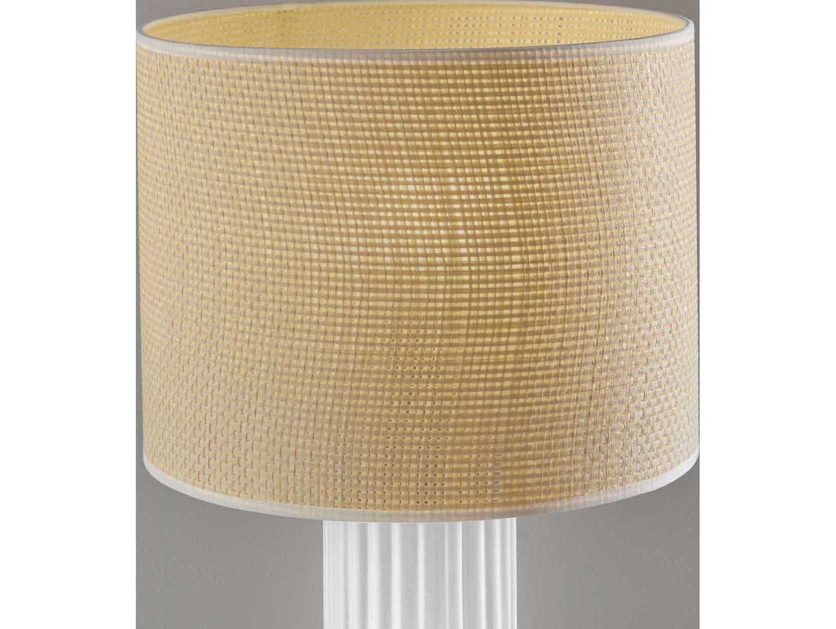 Adesso Primrose White Woven Natural Table Lamp