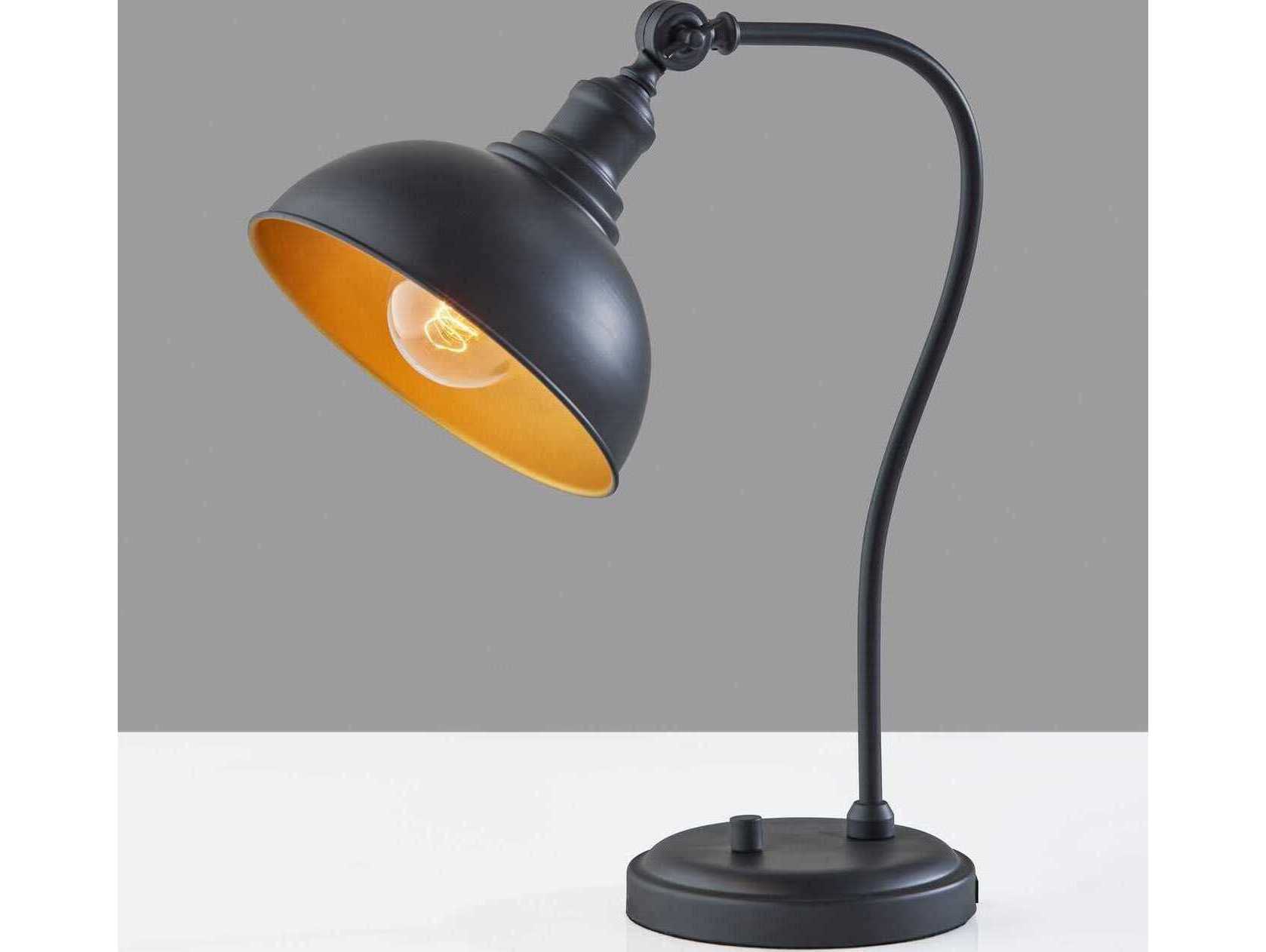 Adesso Wallace Black Desk Lamp