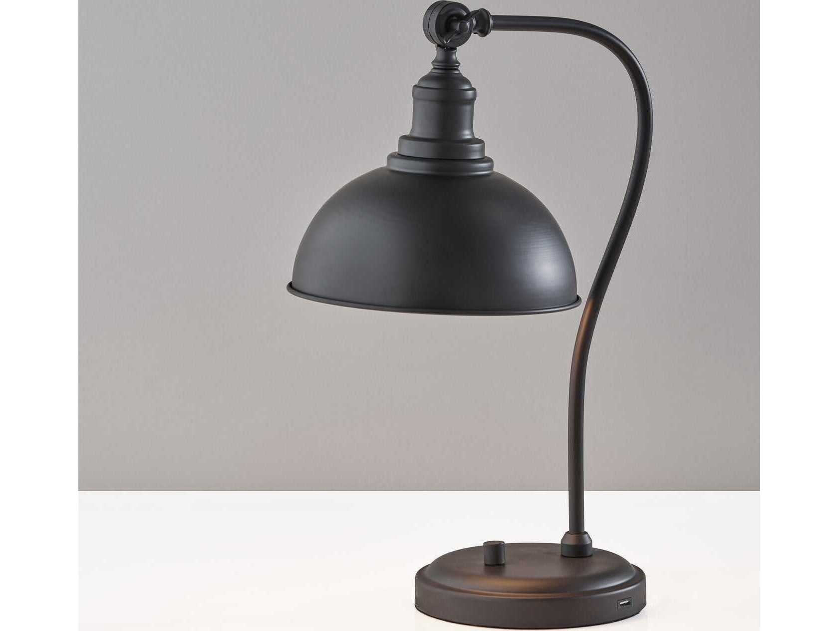 Adesso Wallace Black Desk Lamp