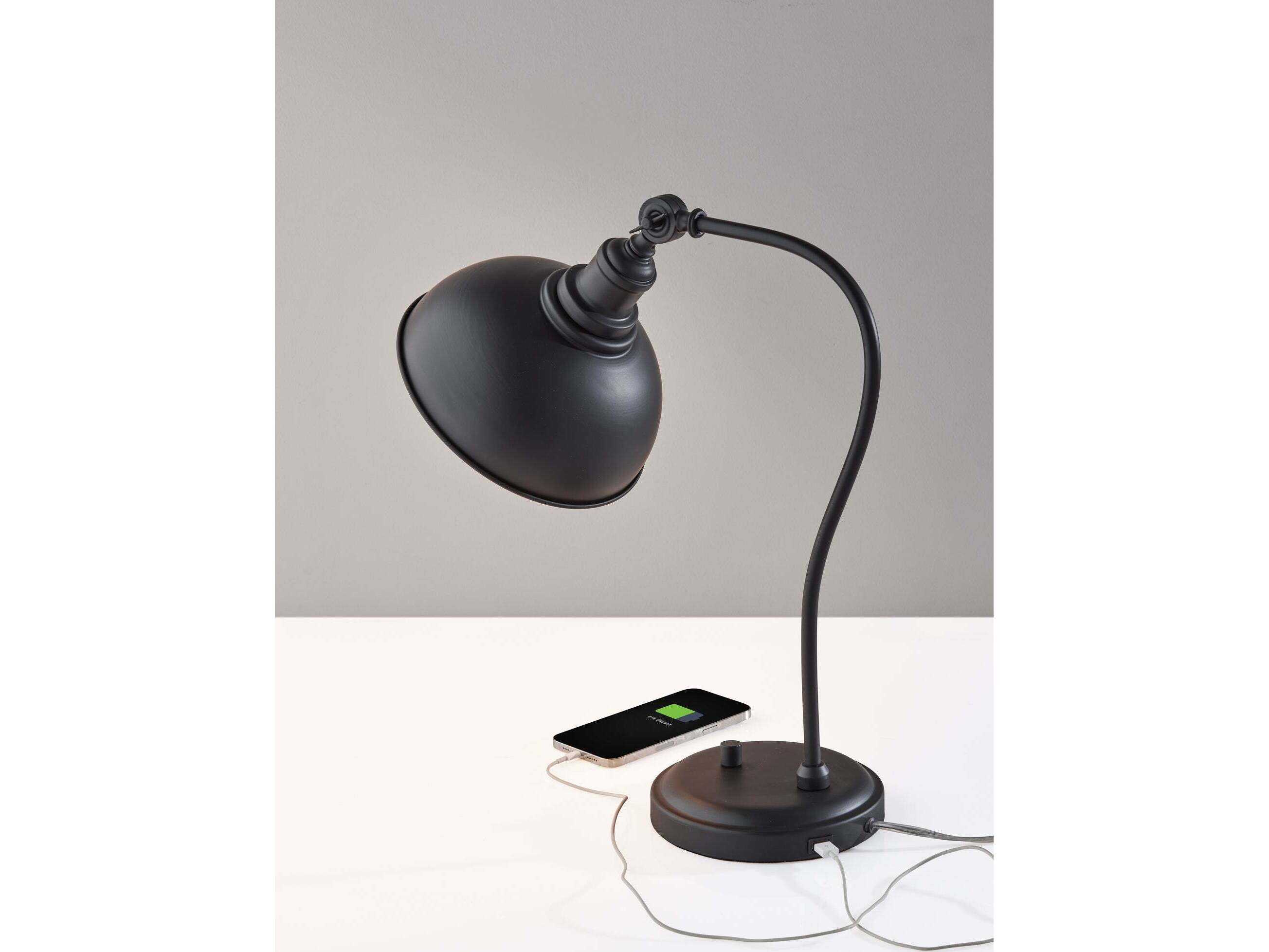 Adesso Wallace Black Desk Lamp
