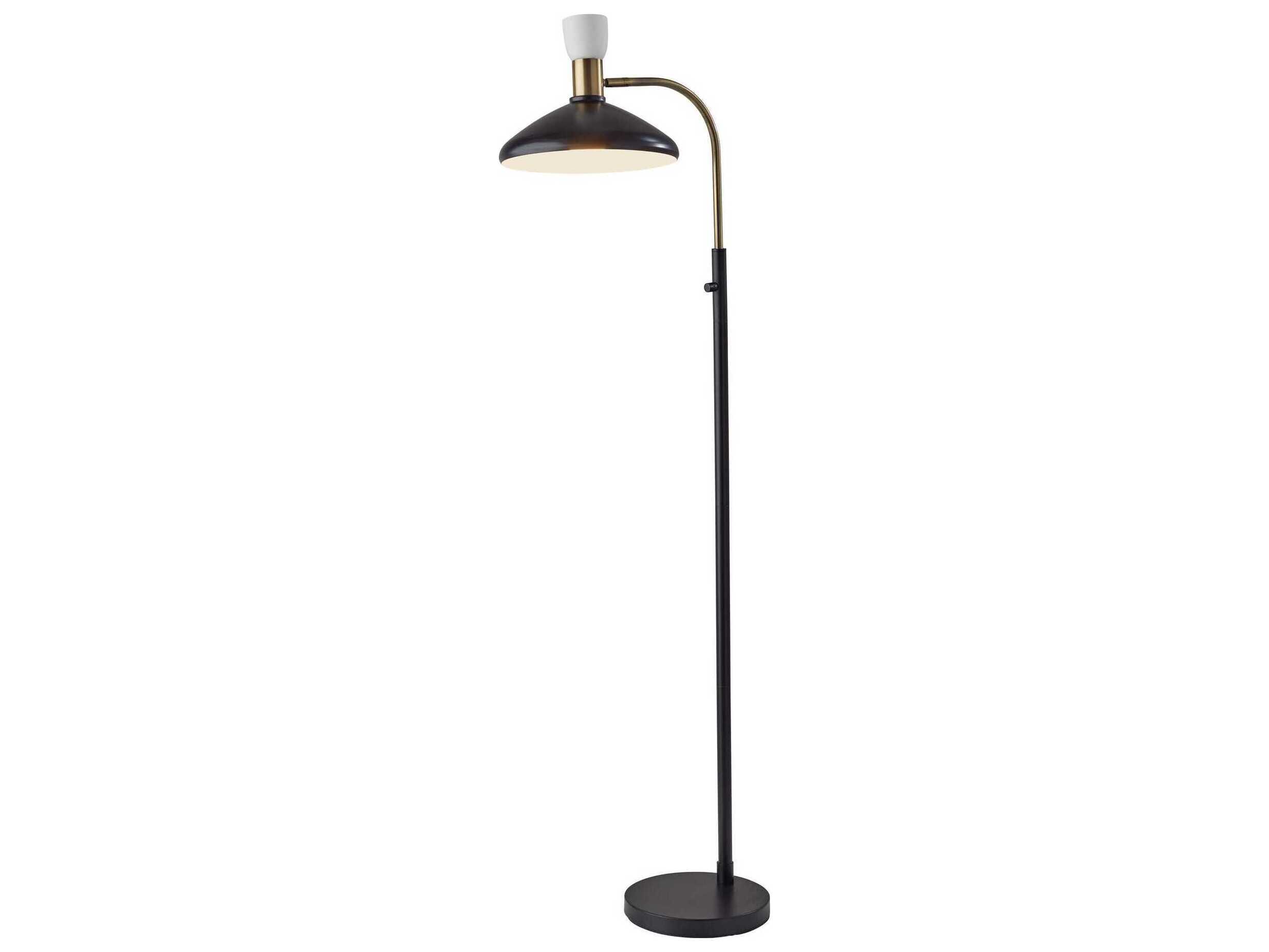 Adesso Patrick Black Brass Floor Lamp