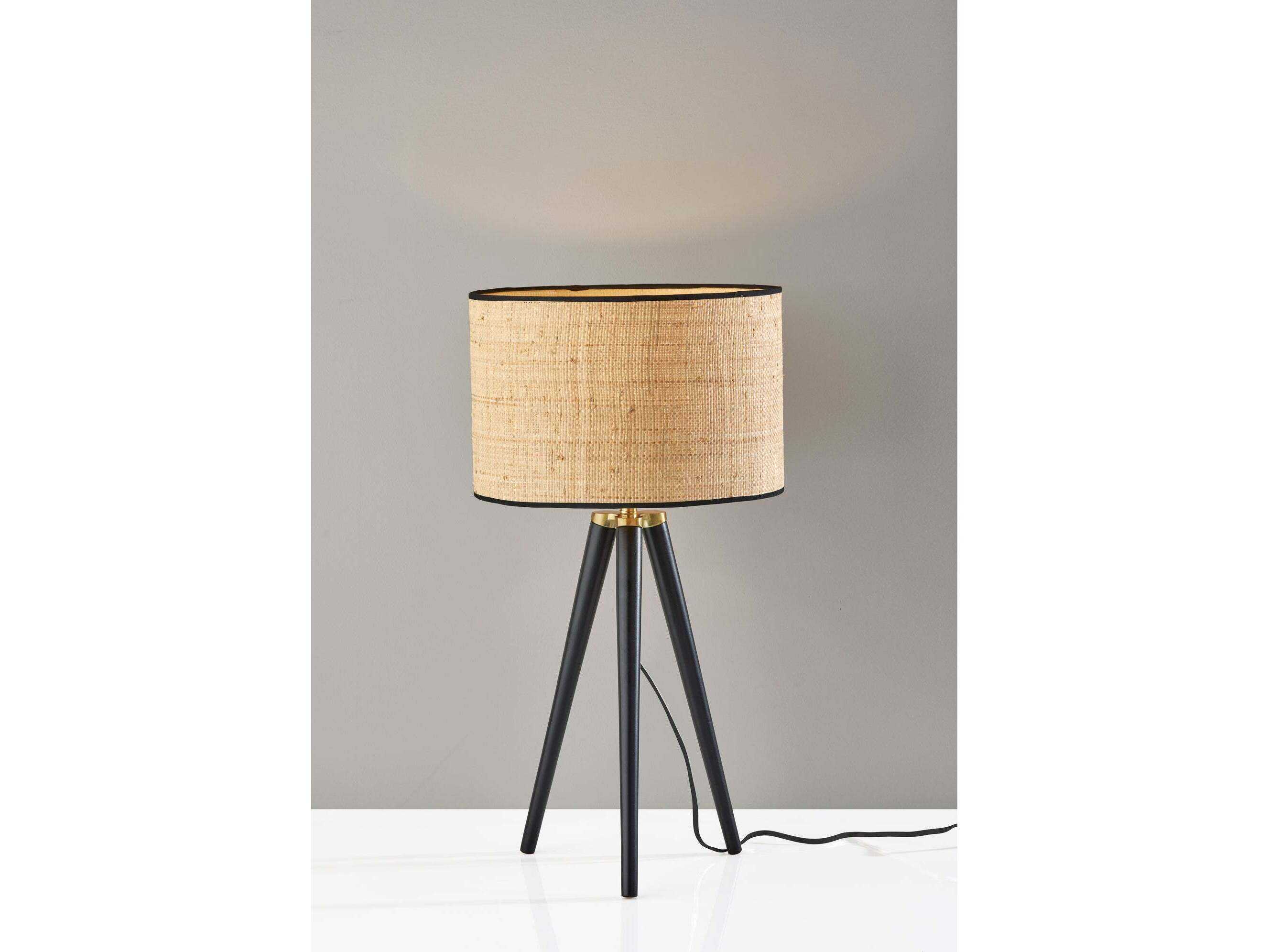 Adesso Jackson Black Antique Brass Buffet Lamp