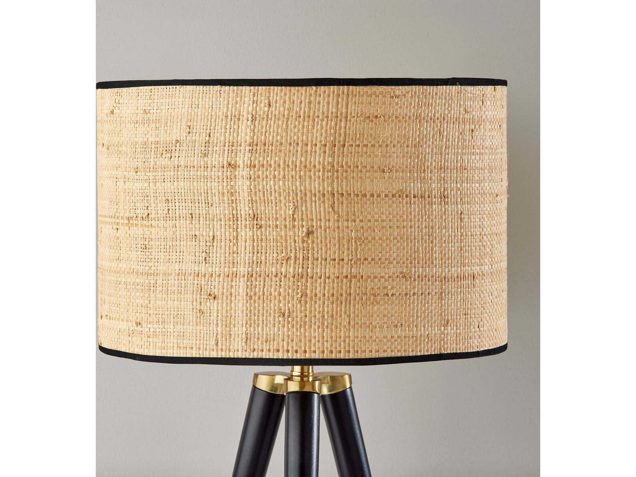 Adesso Jackson Black Antique Brass Buffet Lamp