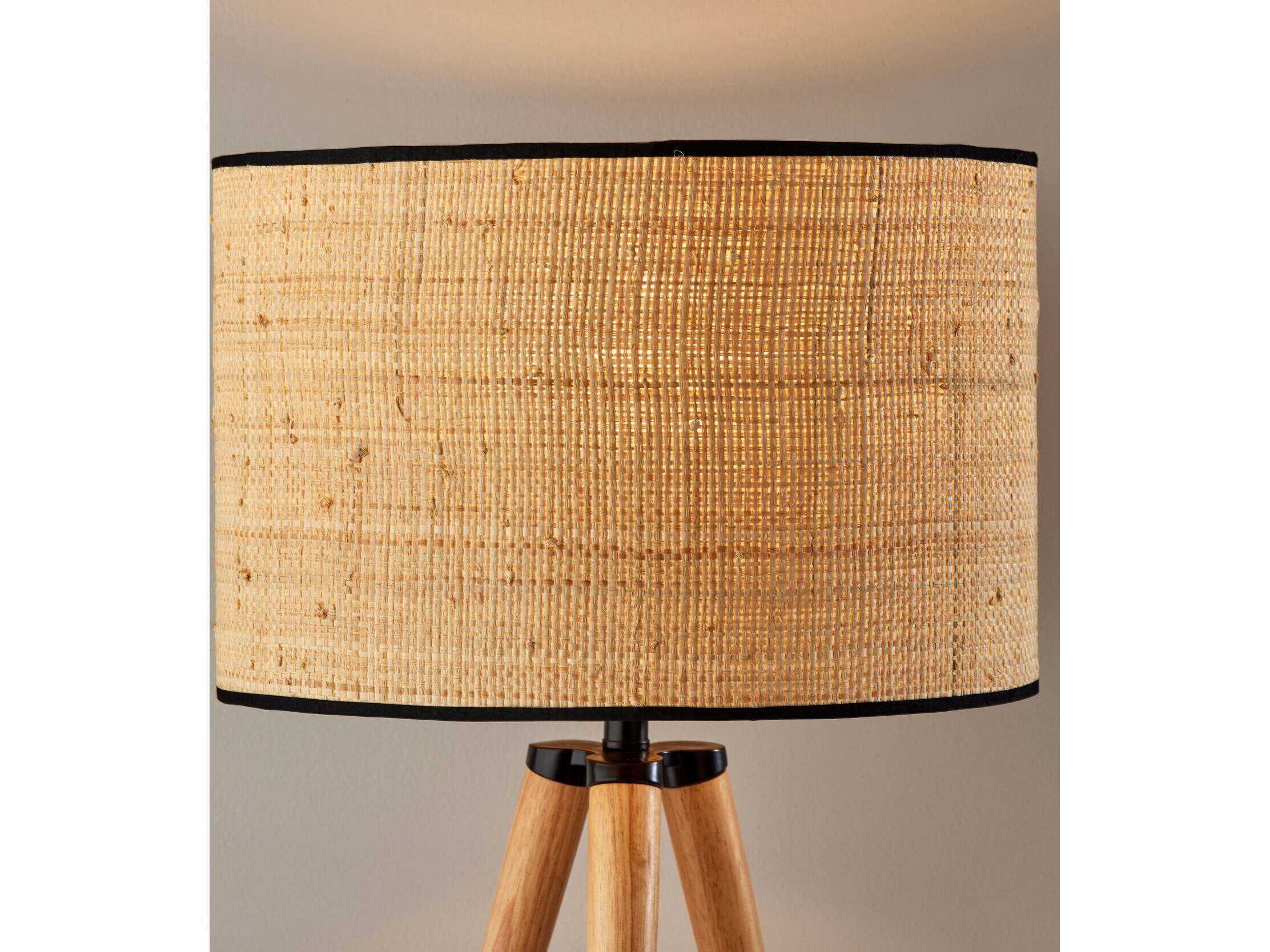 Adesso Jackson Natural Black Brown Buffet Lamp