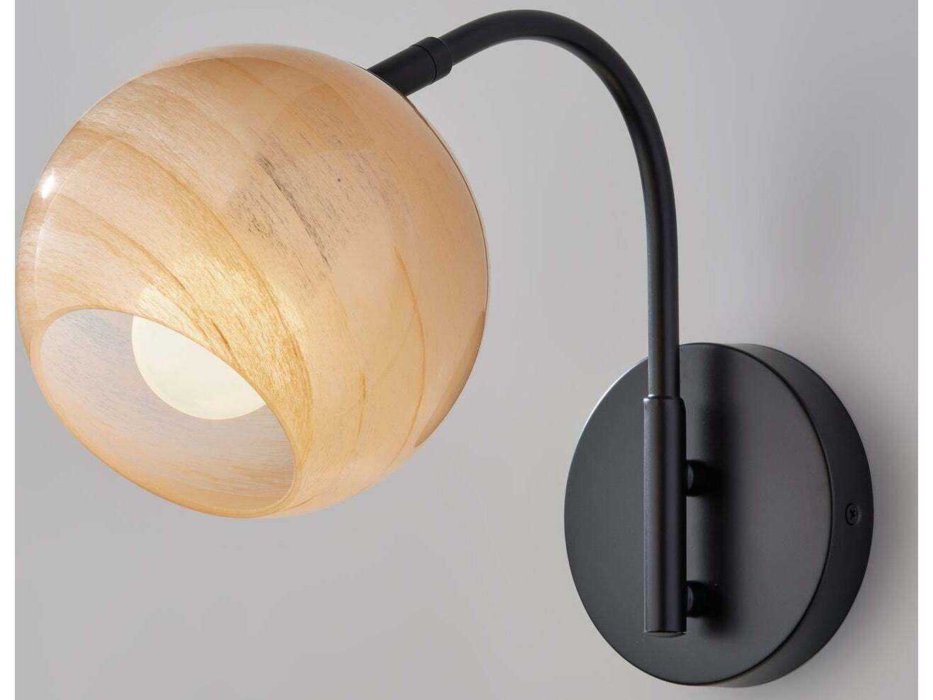 Adesso Nolan Black Wall Sconce