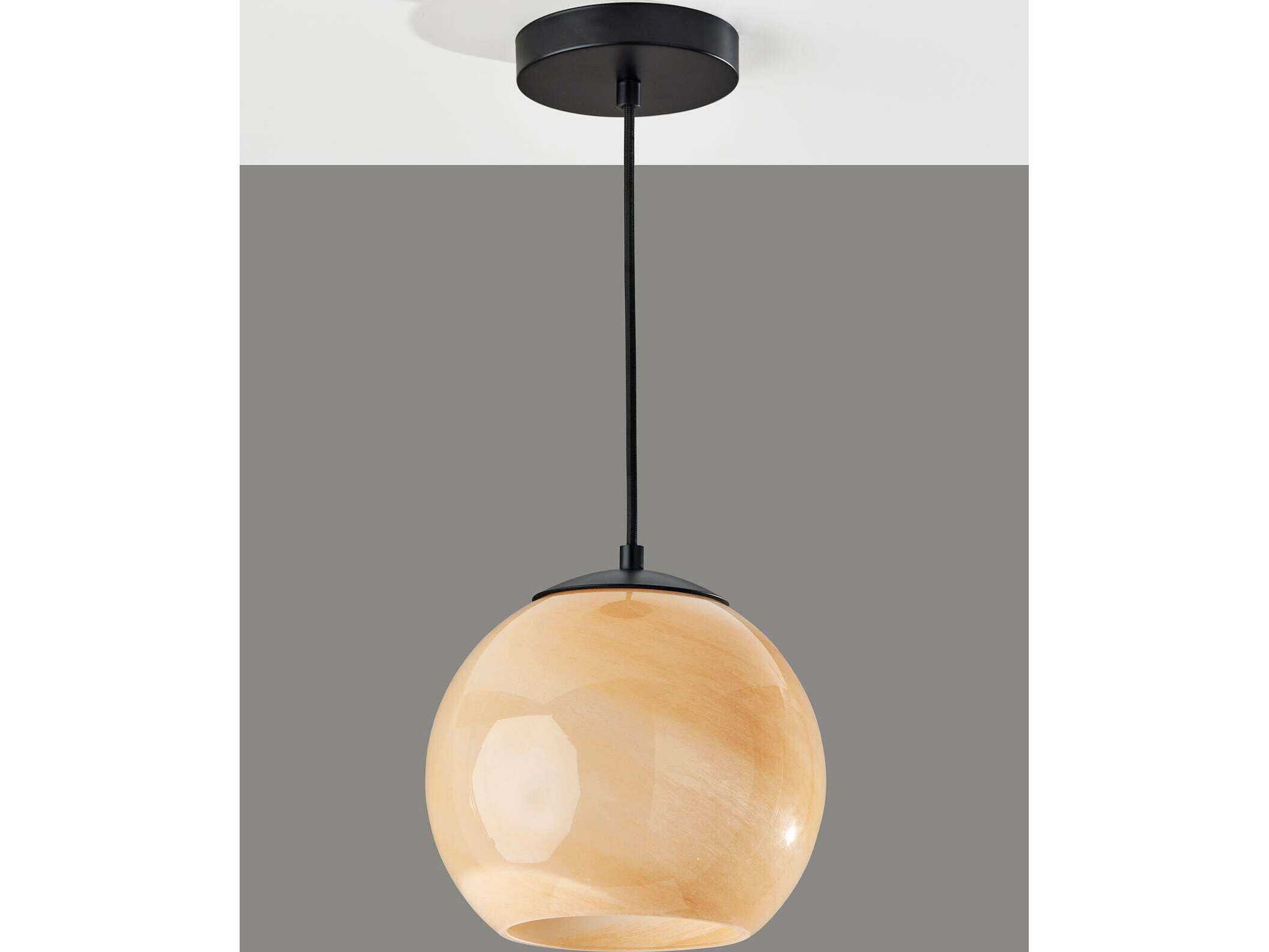 Adesso Nolan Black Globe Mini Pendant