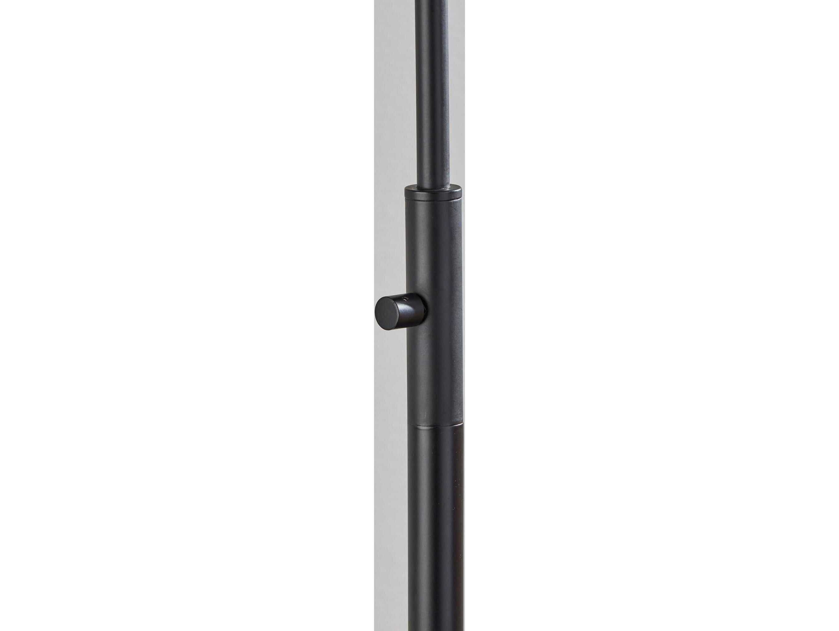 Adesso Nolan Black Beige Ombre Glass Floor Lamp