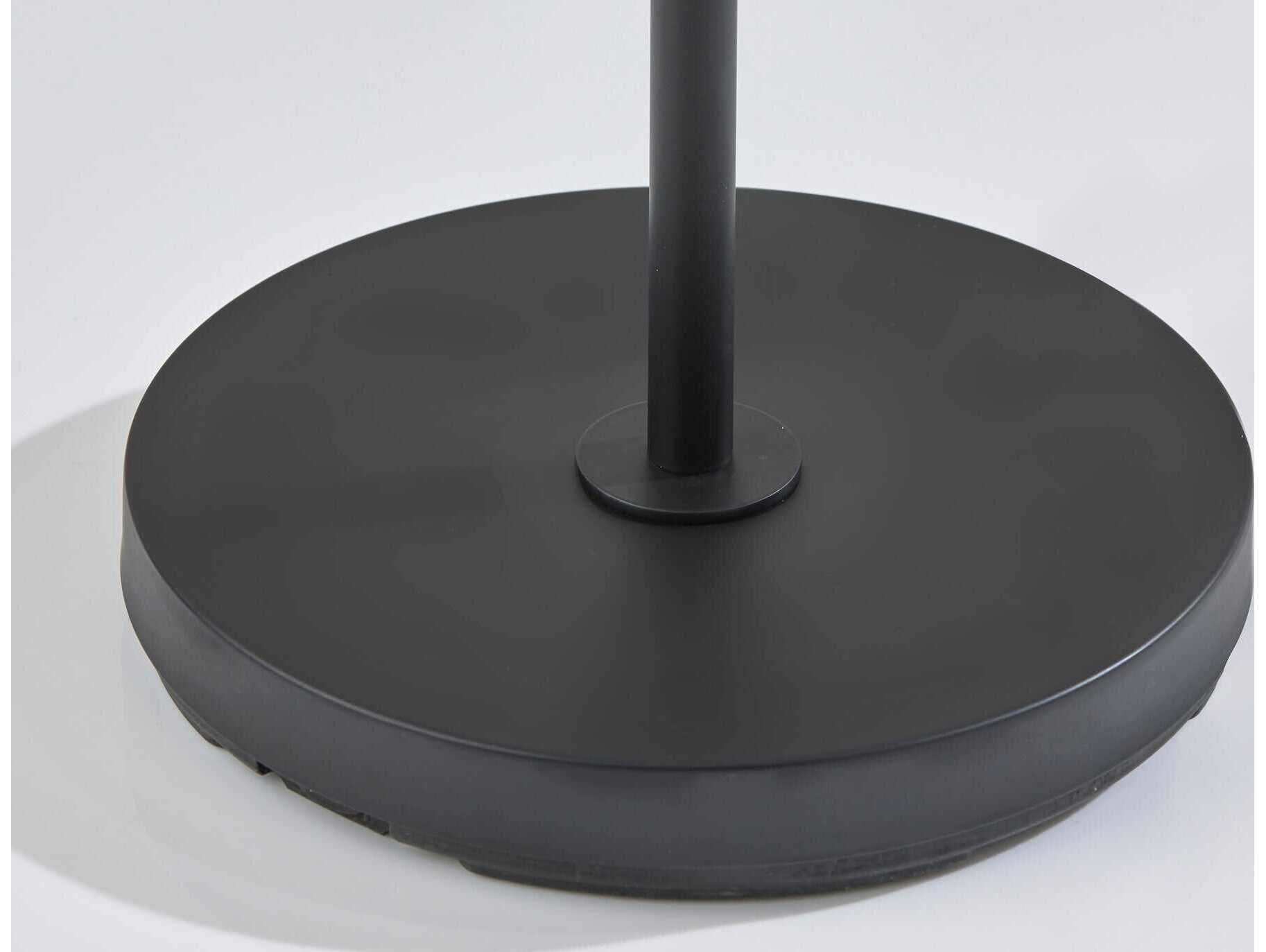 Adesso Everett Natural Black Metal Floor Lamp