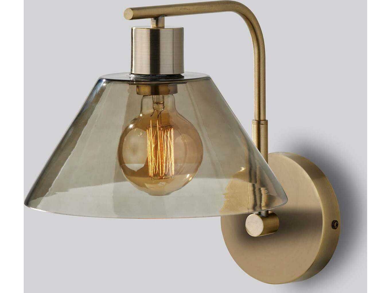 Adesso Zoe Antique Brass Wall Sconce