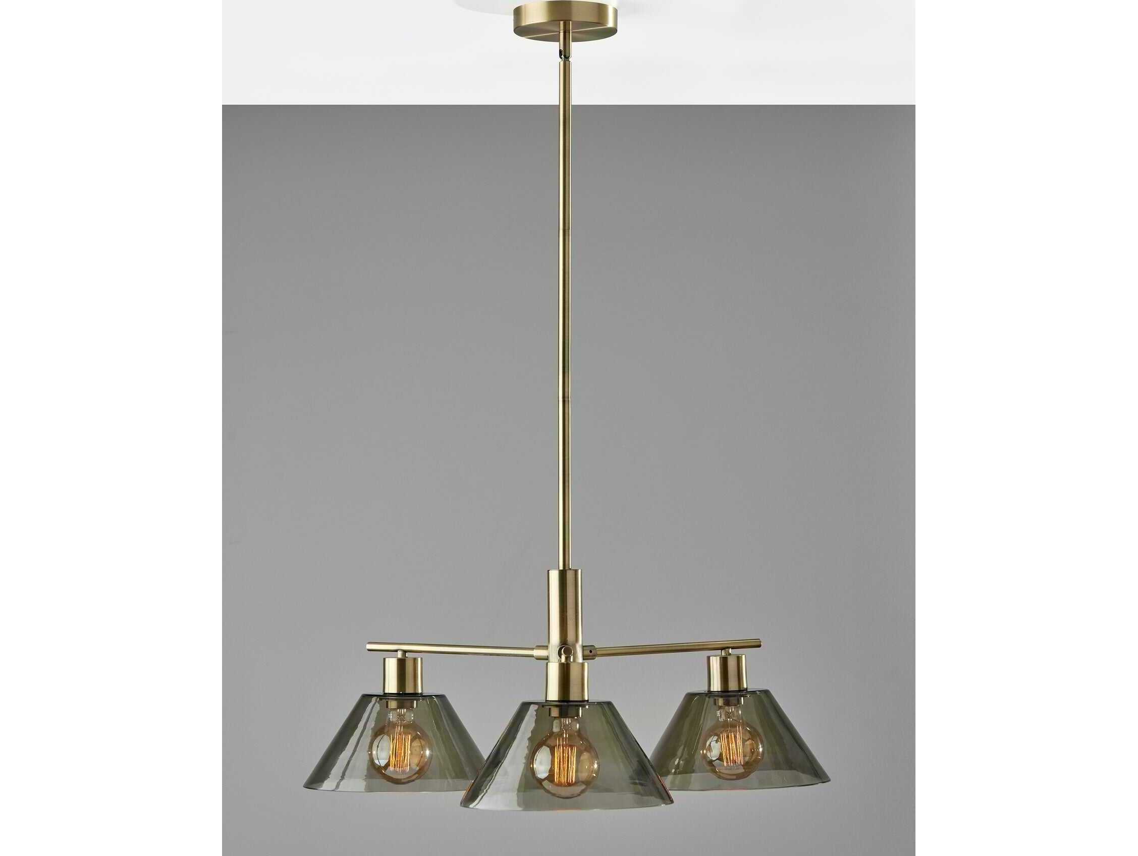 Adesso Zoe Antique Brass Chandelier