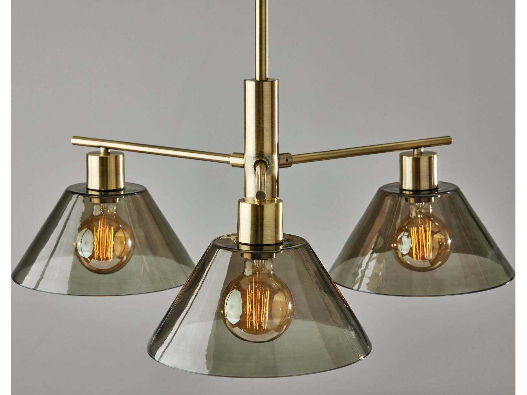 Adesso Zoe Antique Brass Chandelier