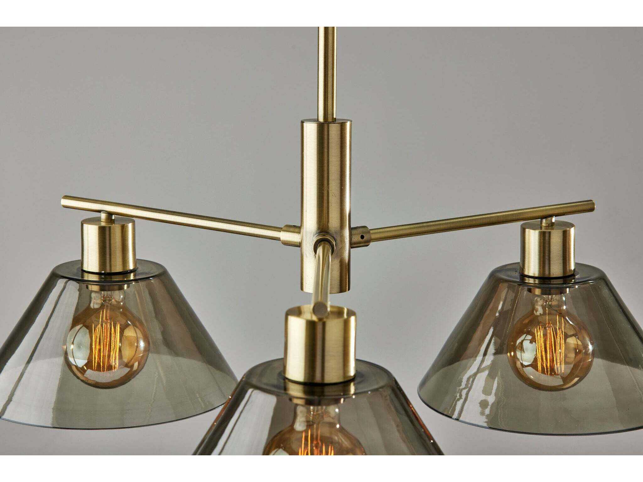 Adesso Zoe Antique Brass Chandelier