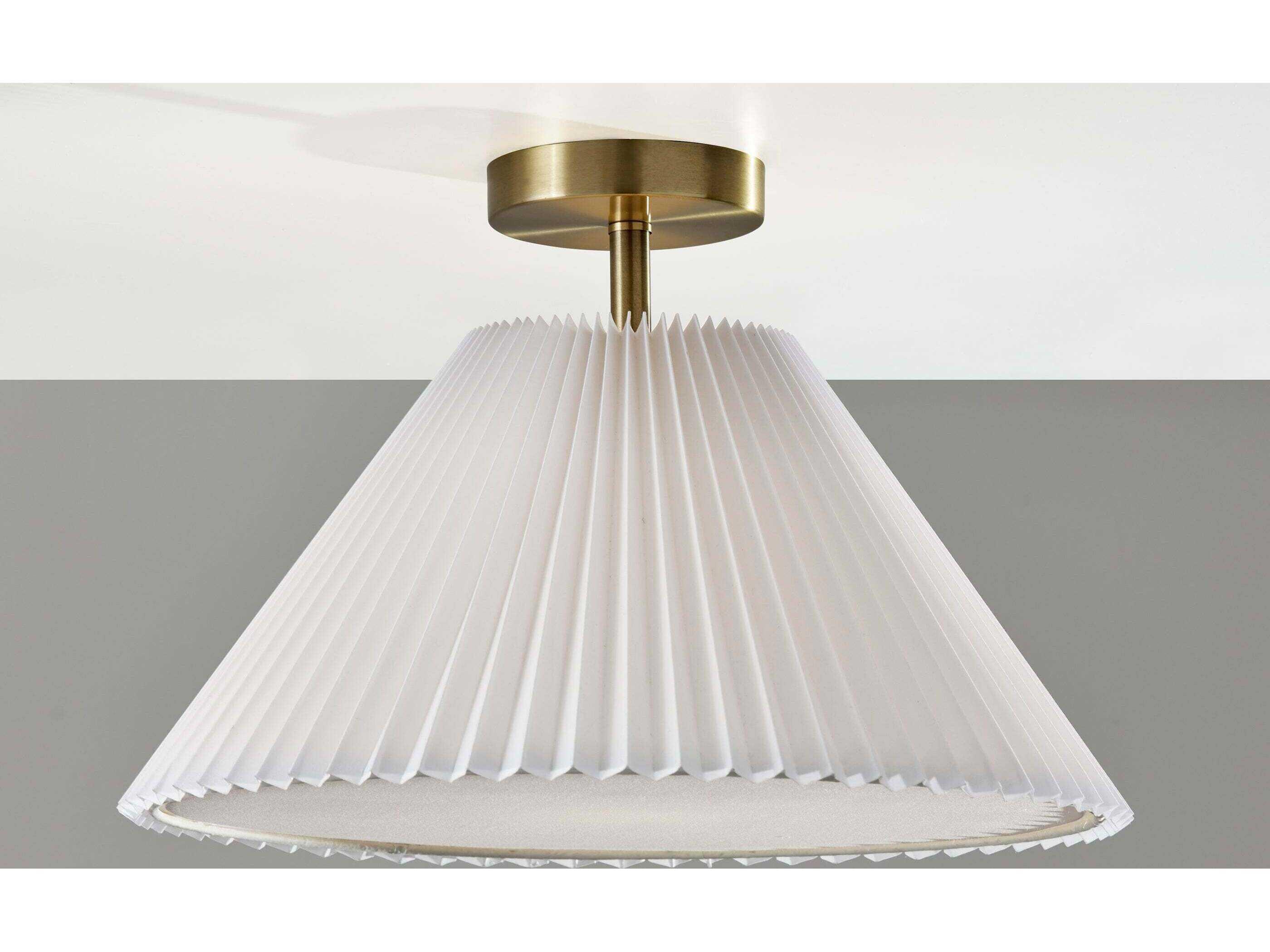 Adesso Scarlet Antique Brass Flush Mount