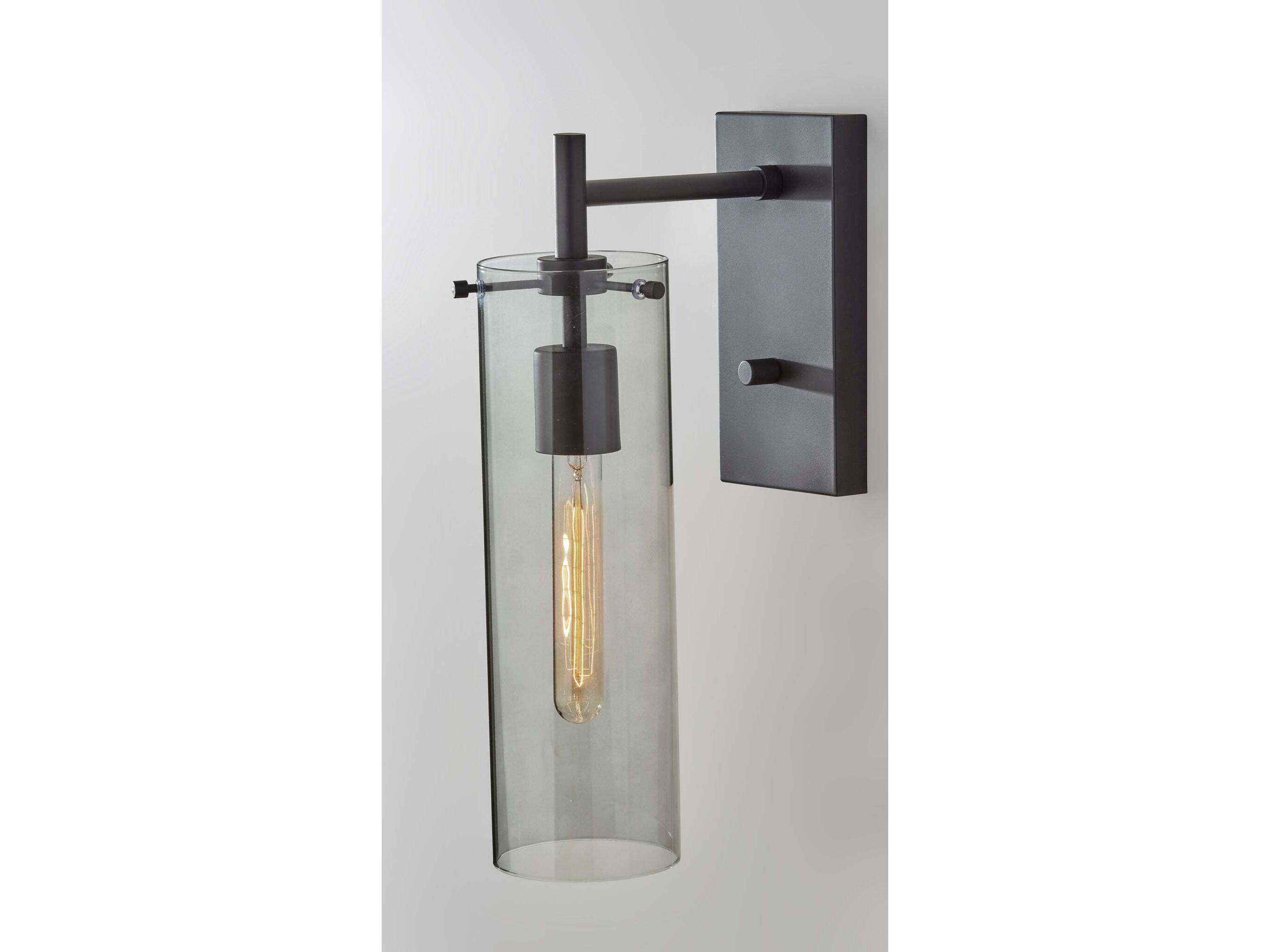 Adesso Dalton Black Wall Sconce