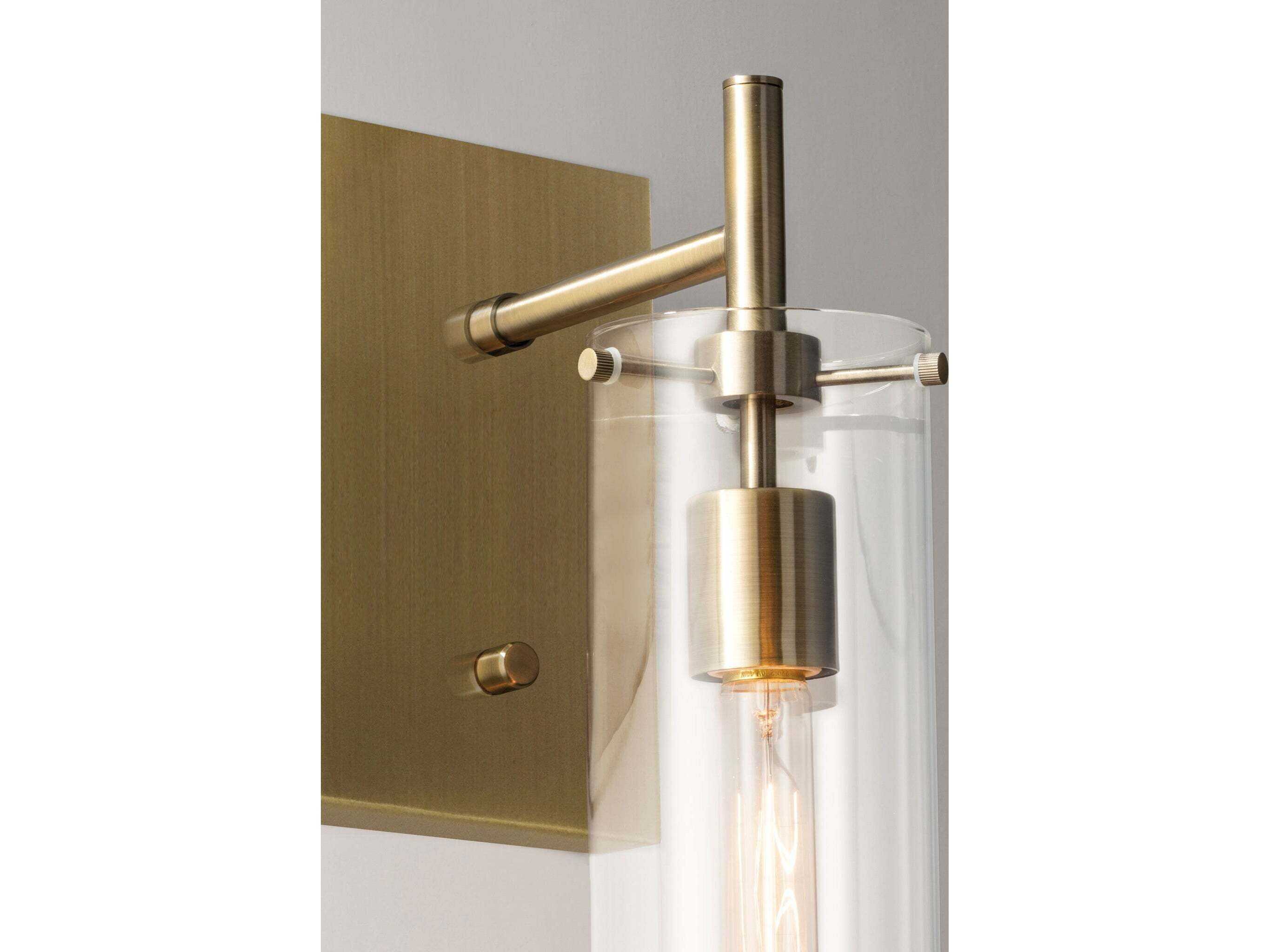 Adesso Dalton Antique Brass Wall Sconce