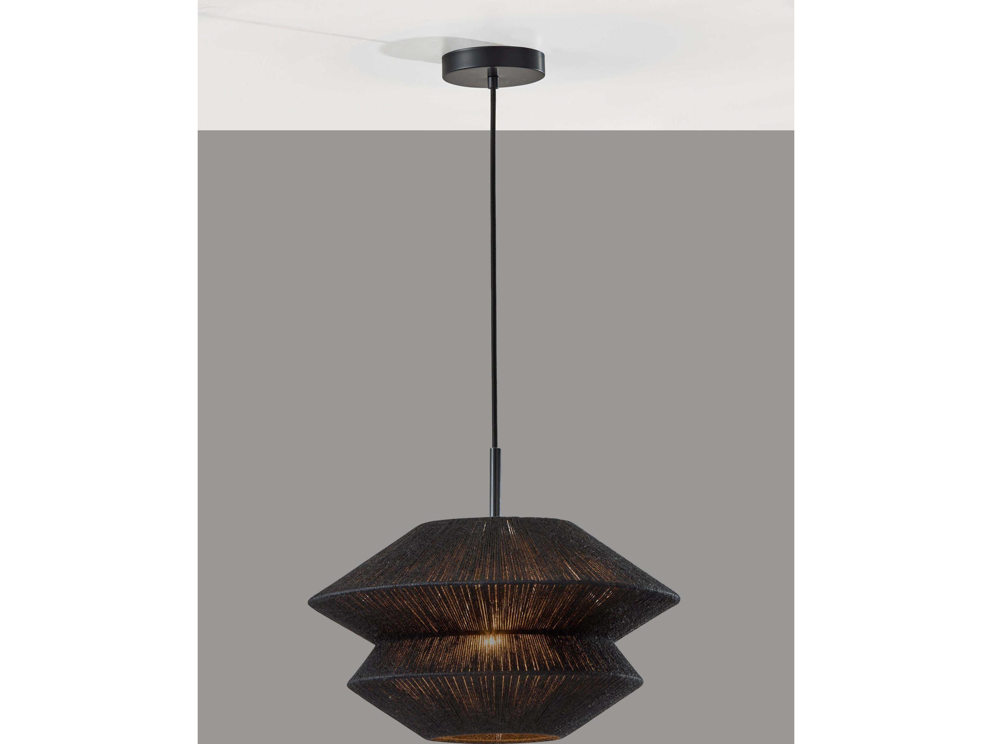 Adesso Gardner Black Geometric Pendant