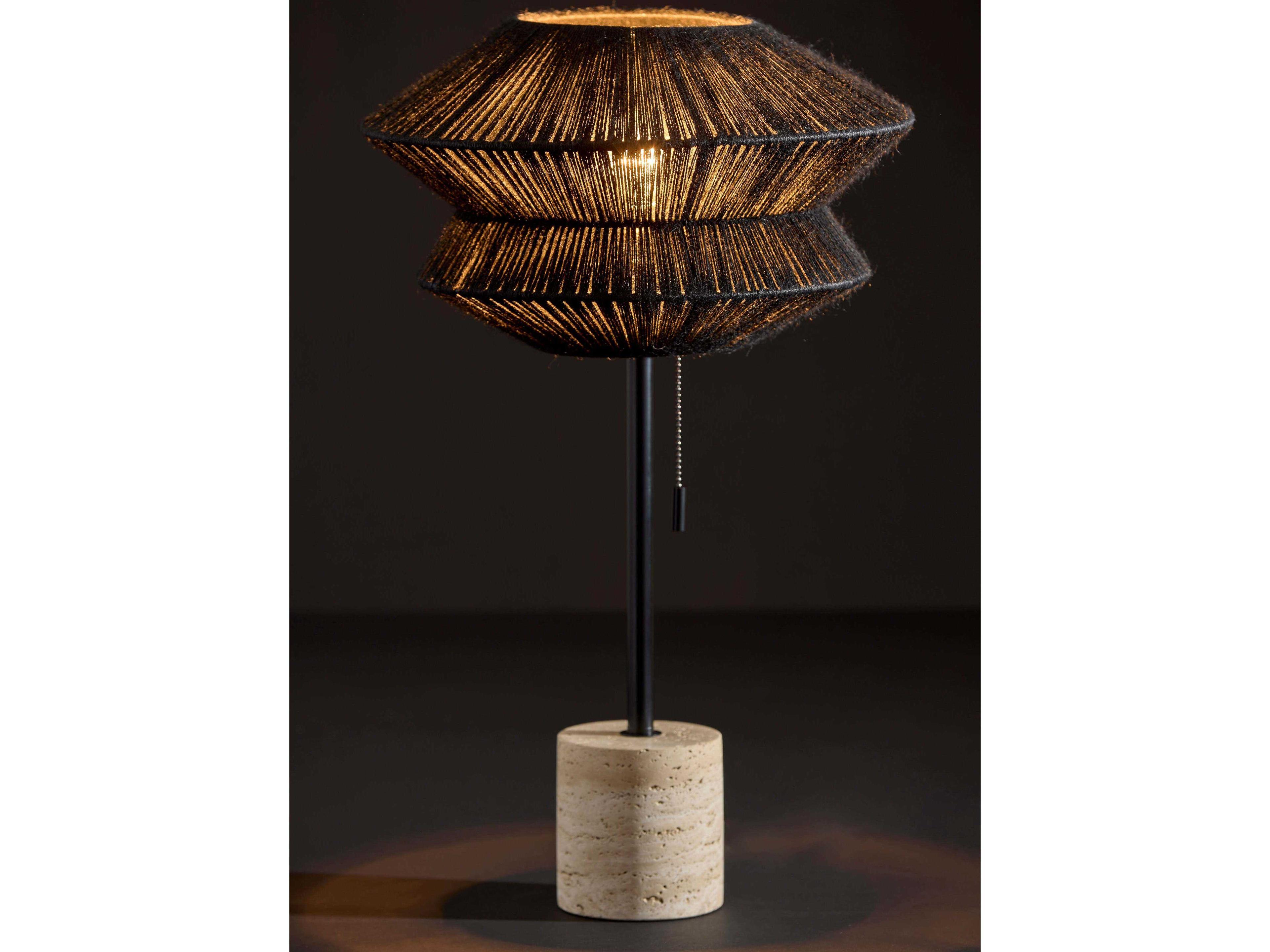 Adesso Gardner Black Rope Table Lamp