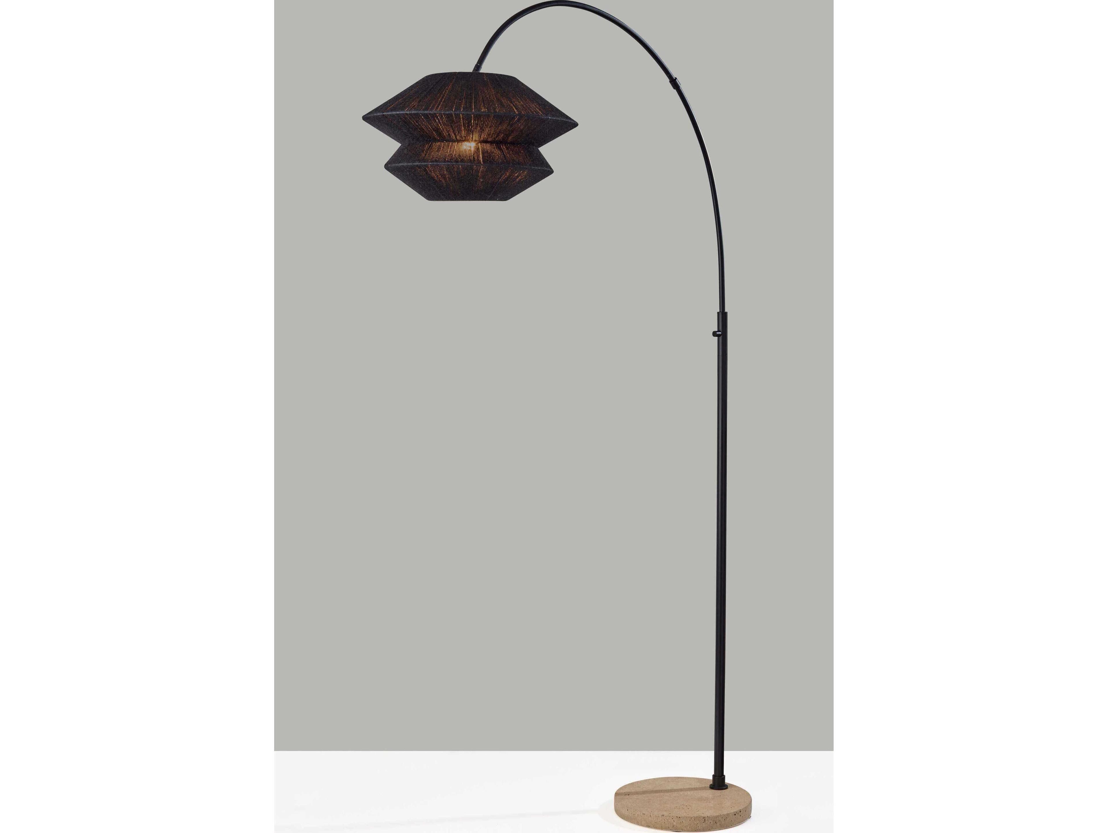 Adesso Gardner Black Rope Floor Lamp