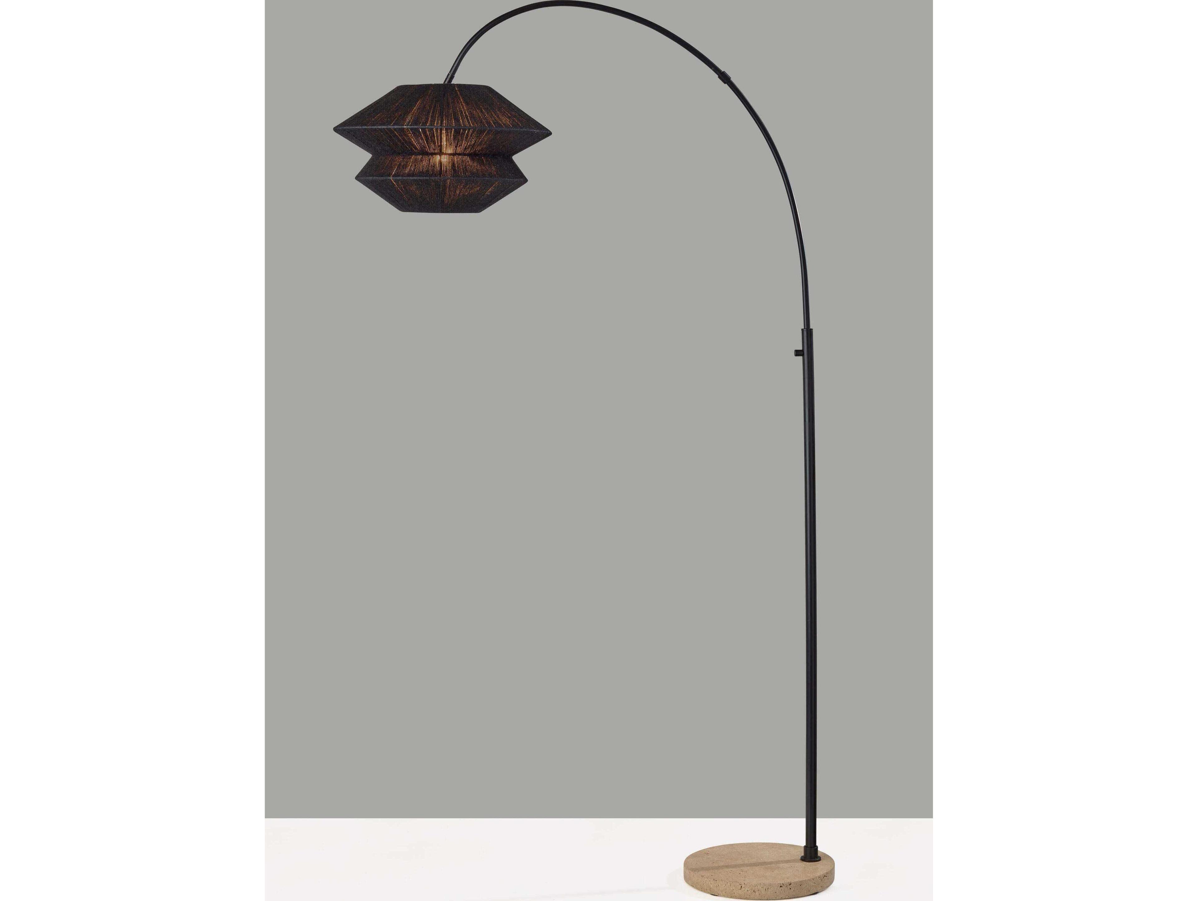Adesso Gardner Black Rope Floor Lamp