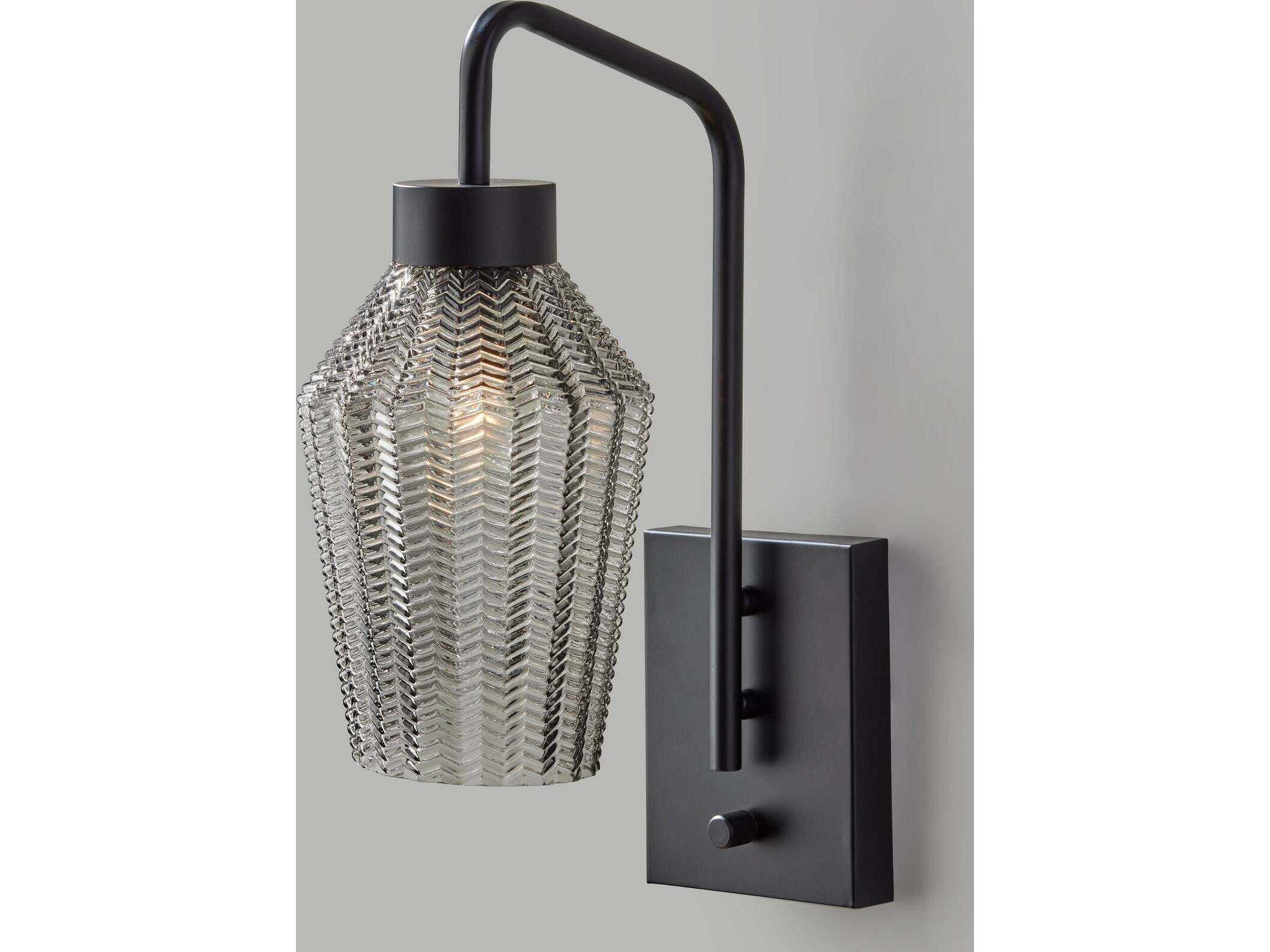Adesso Belfry Black Wall Sconce