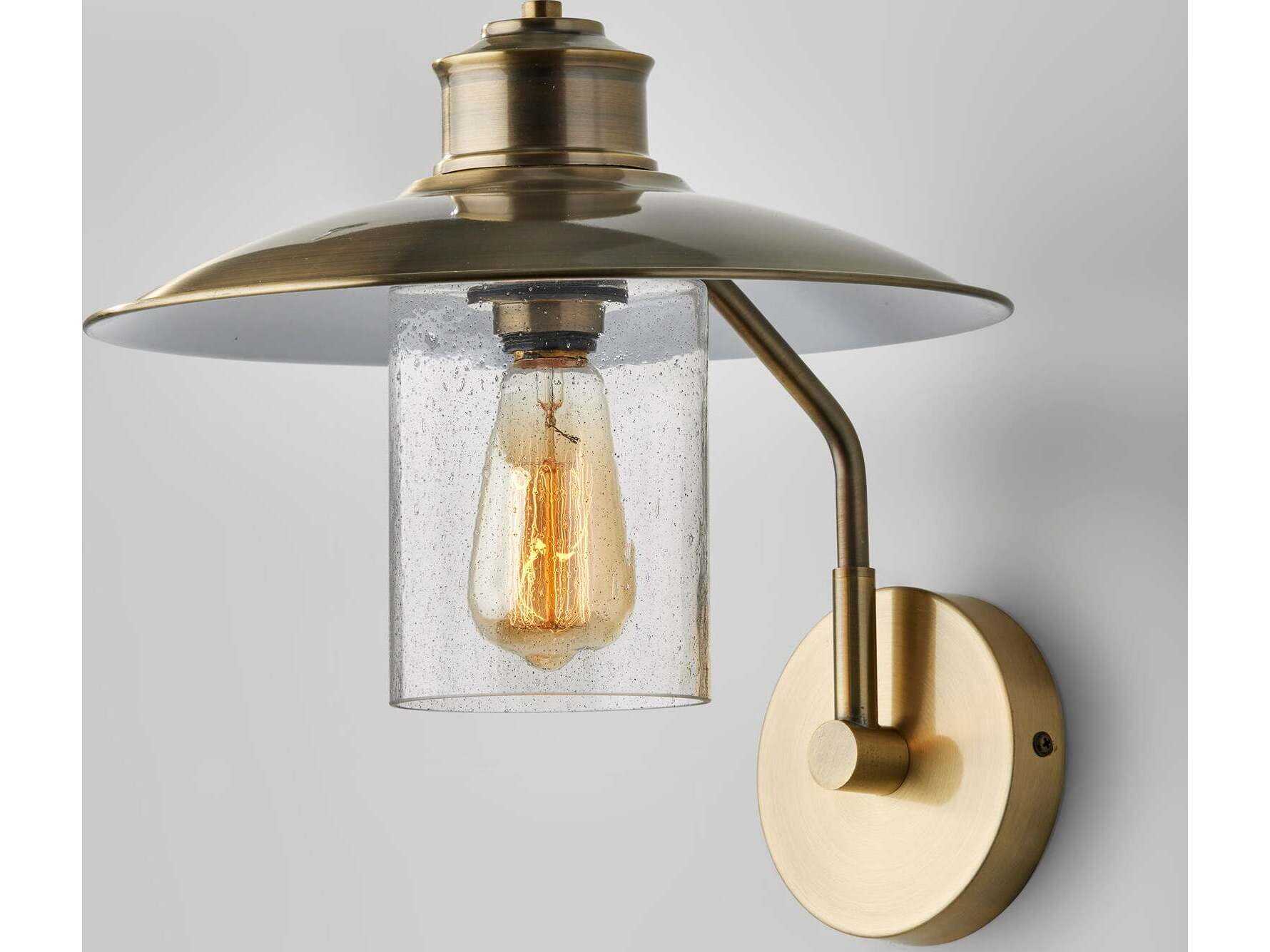 Adesso Kieran Antique Brass Wall Sconce