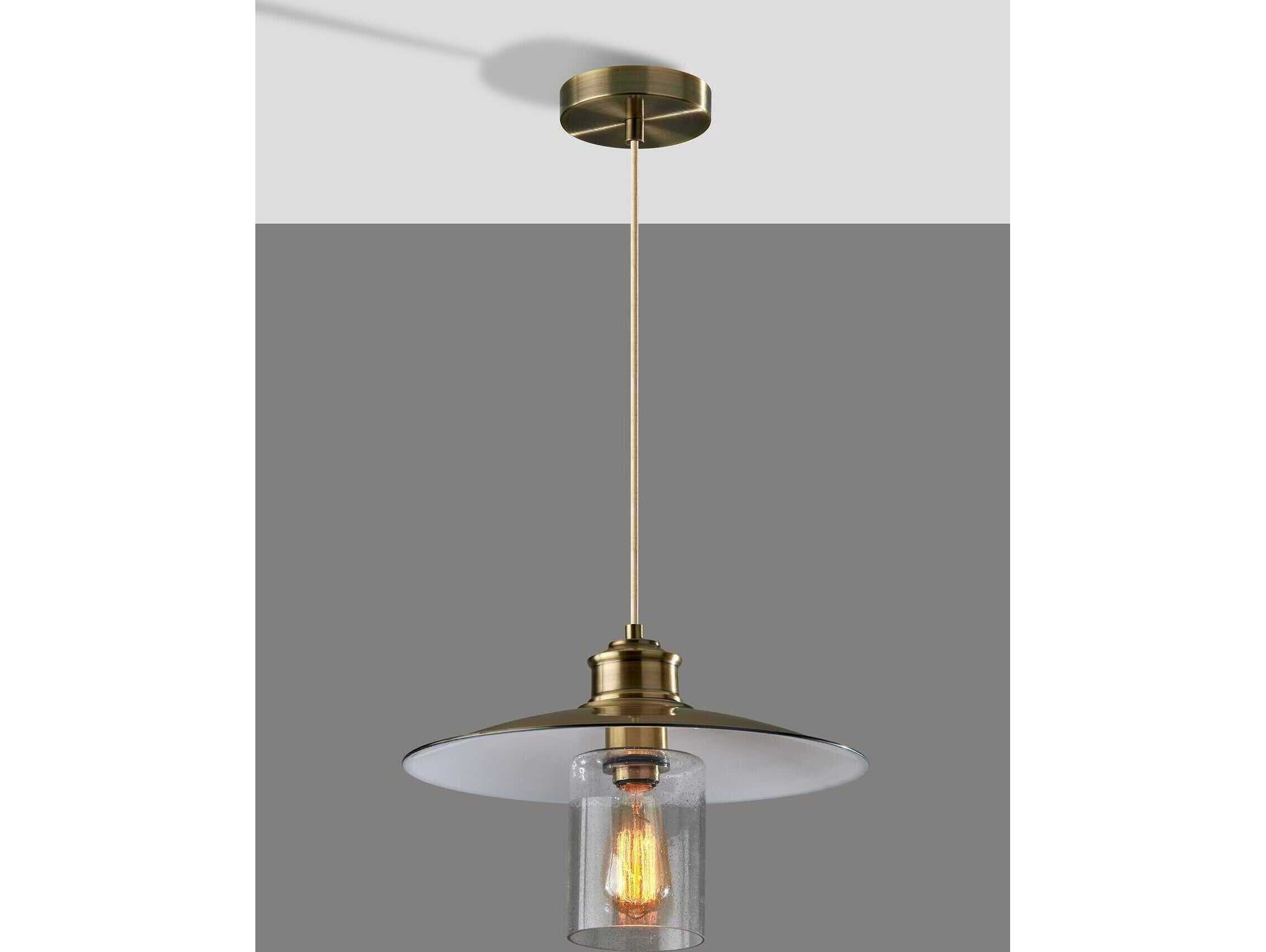 Adesso Kieran Antique Brass Pendant