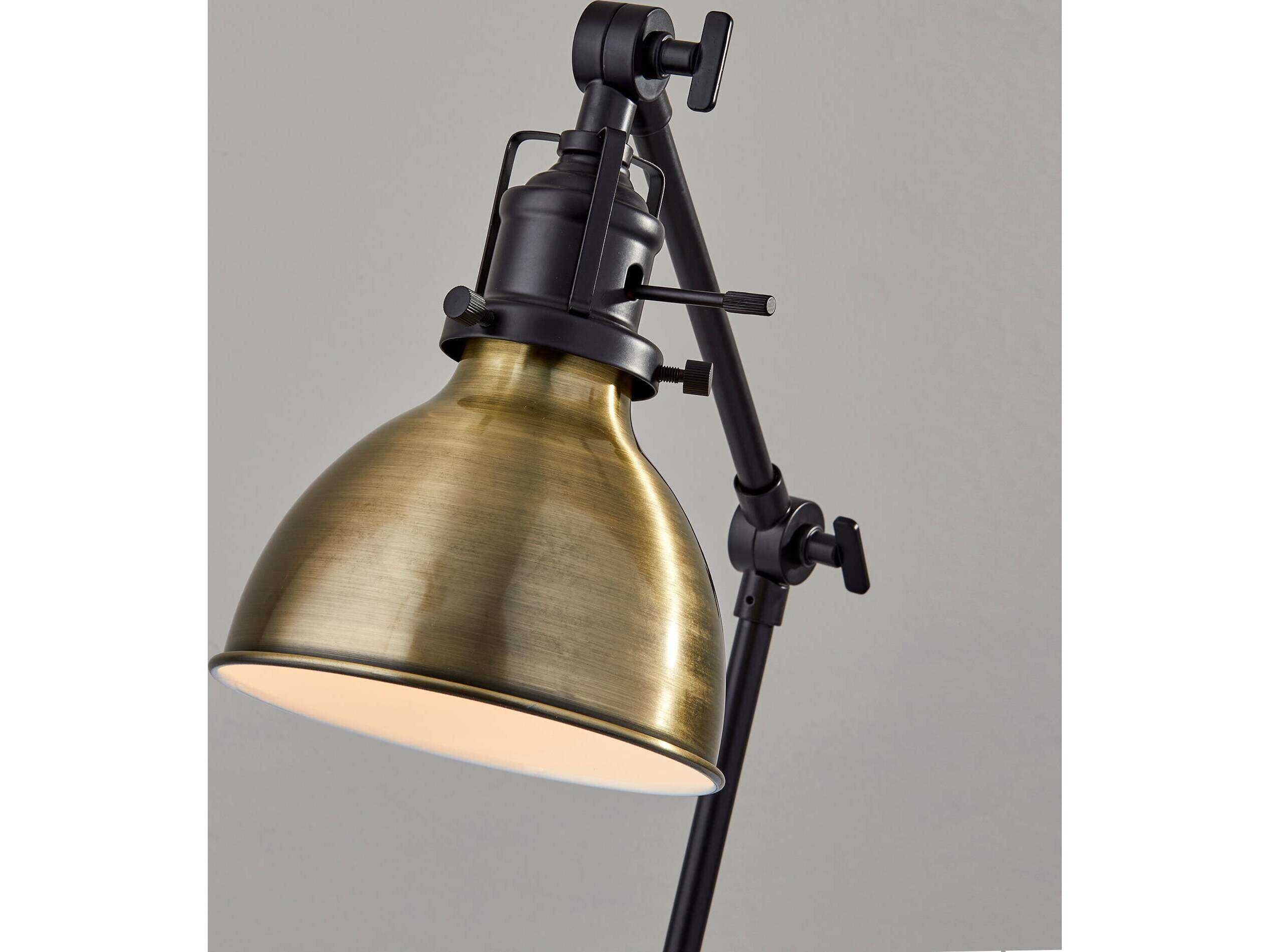 Adesso Alden Antique Bronze Brass Metal Desk Lamp