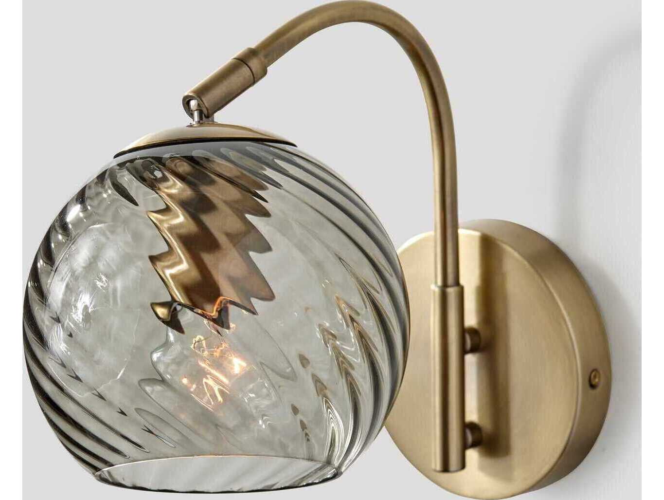 Adesso Camden Antique Brass Wall Sconce
